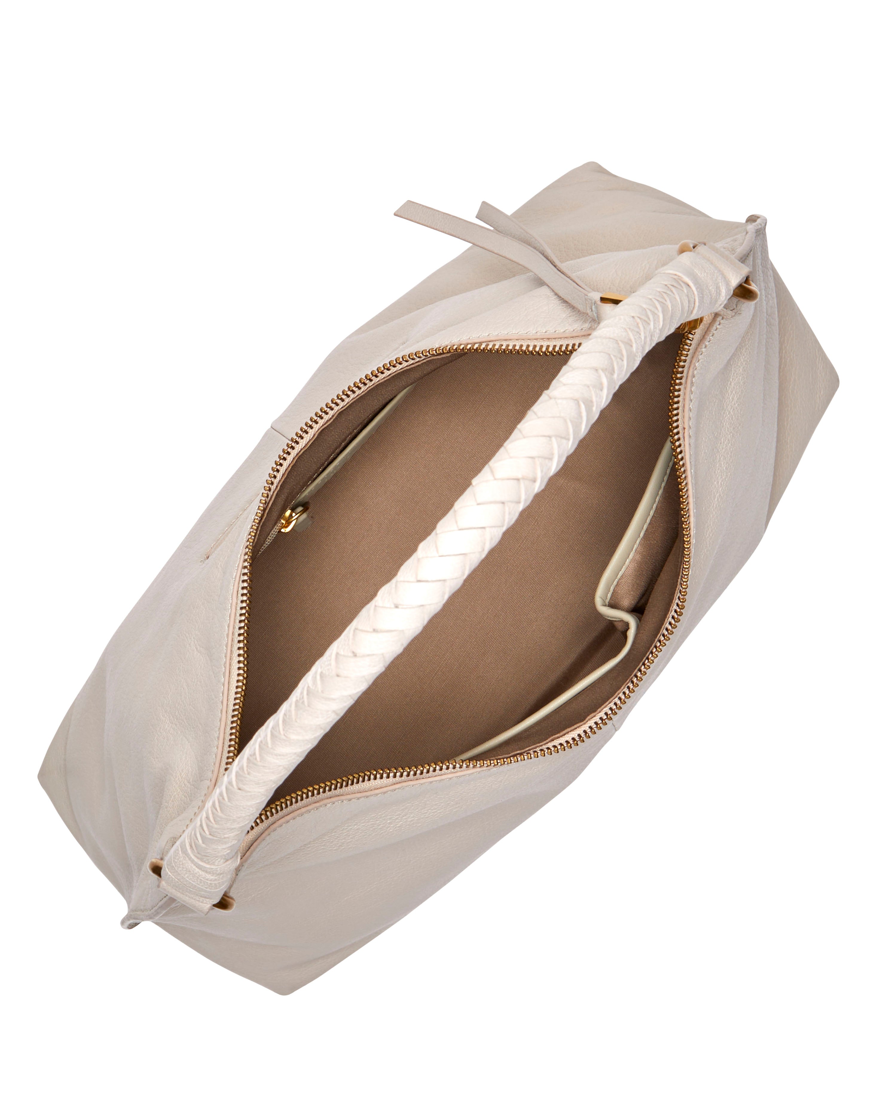 Leather Hobo Bag with Braided Strap & Interior Pockets | Vince Camuto