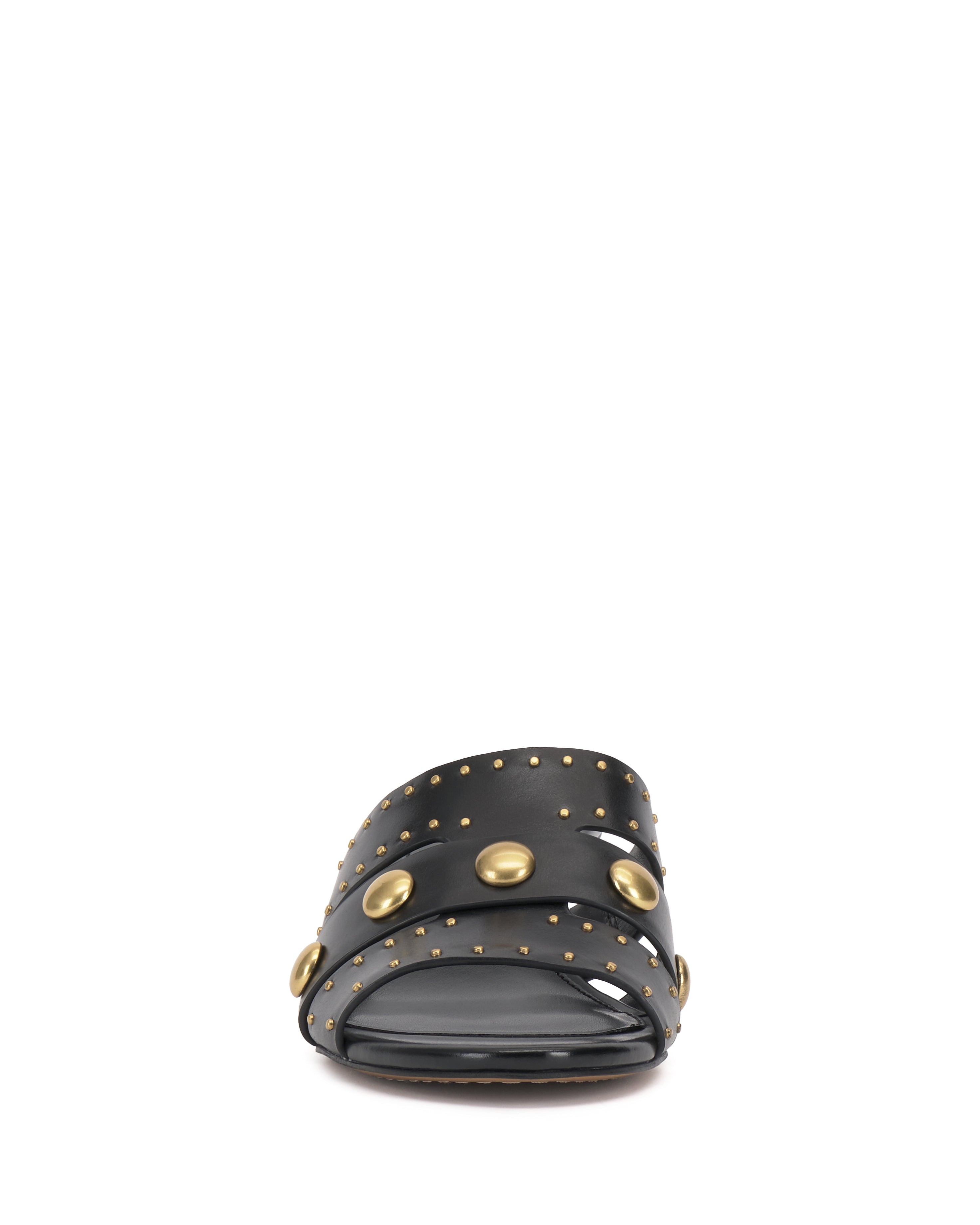 Studded Kitten Heel Sandals with Side Slits | Kyler