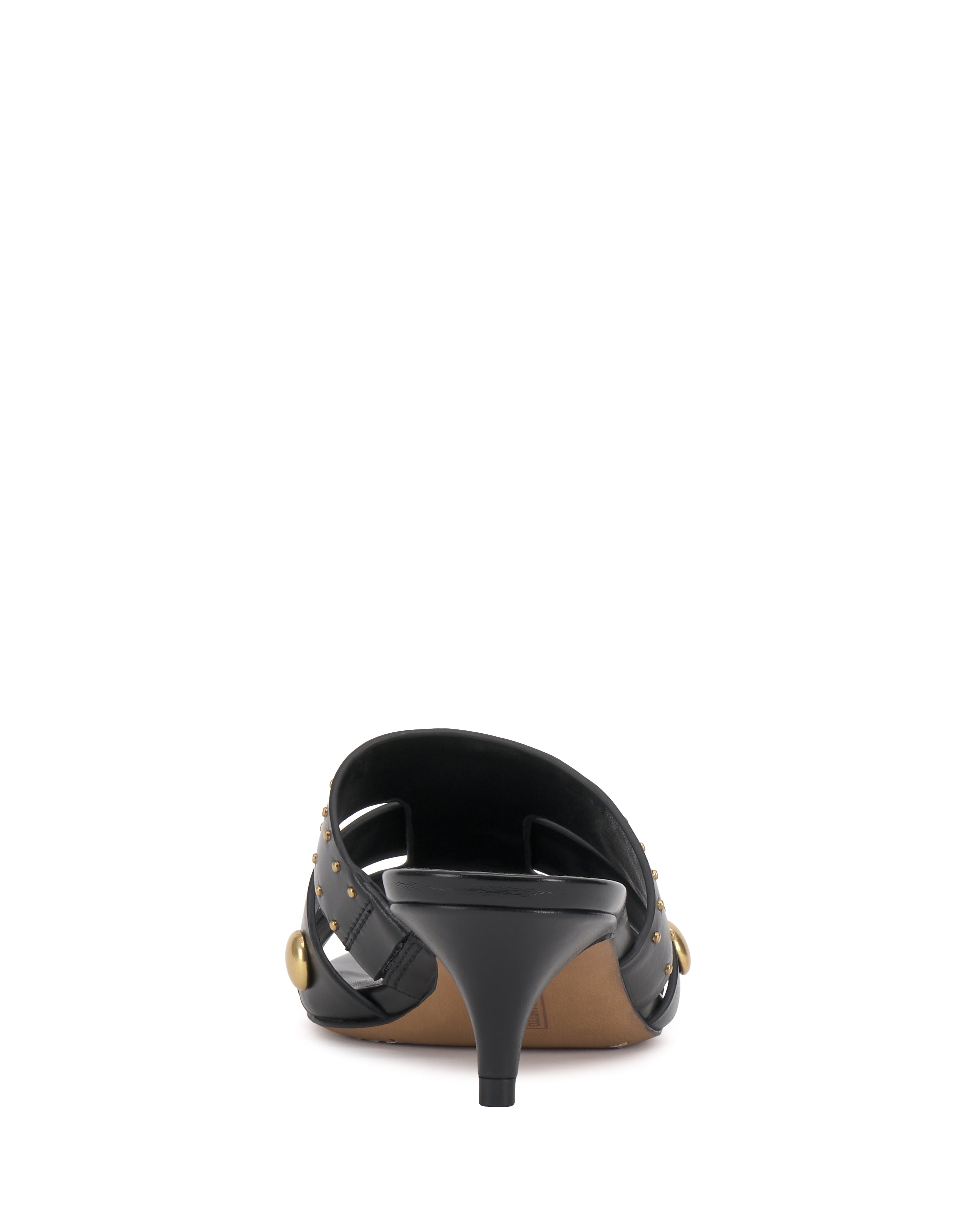 Studded Kitten Heel Sandals with Side Slits | Kyler
