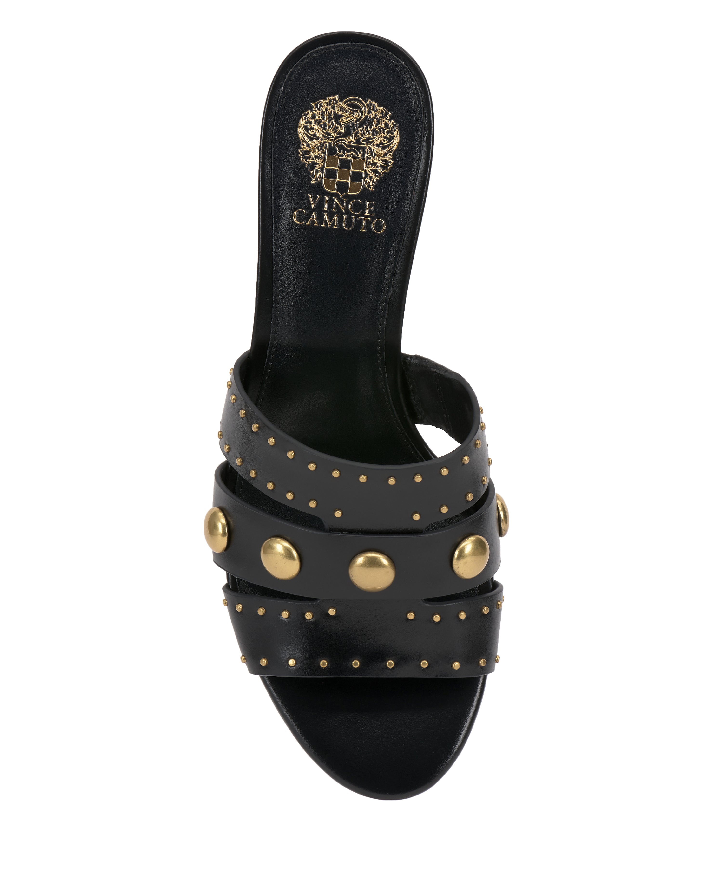 Studded Kitten Heel Sandals with Side Slits | Kyler