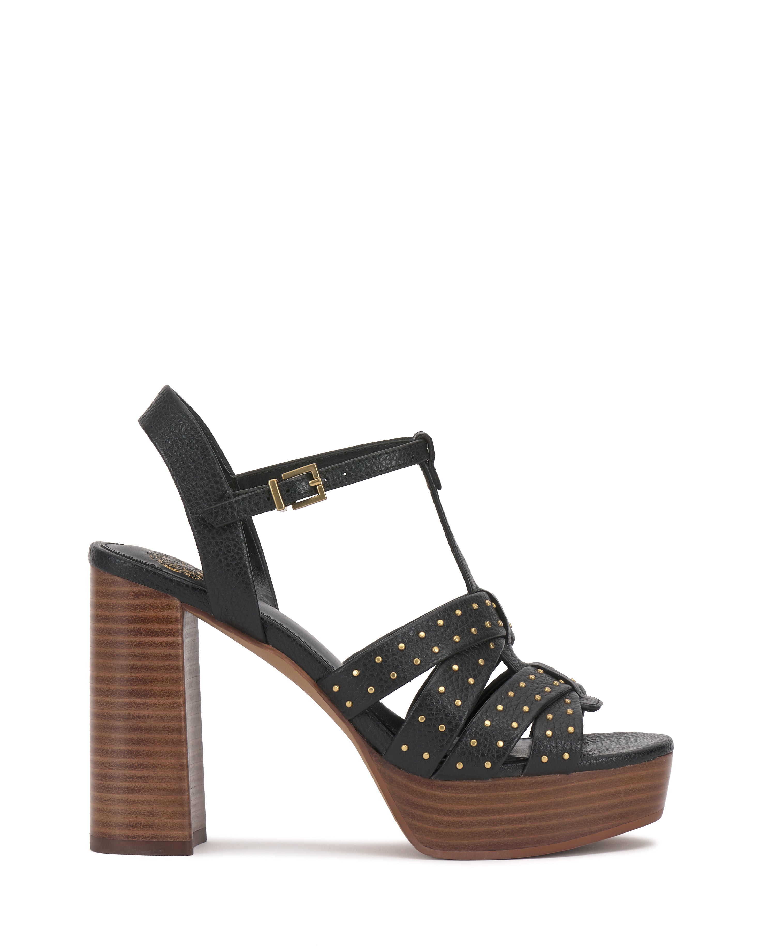 Studded Platform Sandals with Block Heel for Summer | Palton