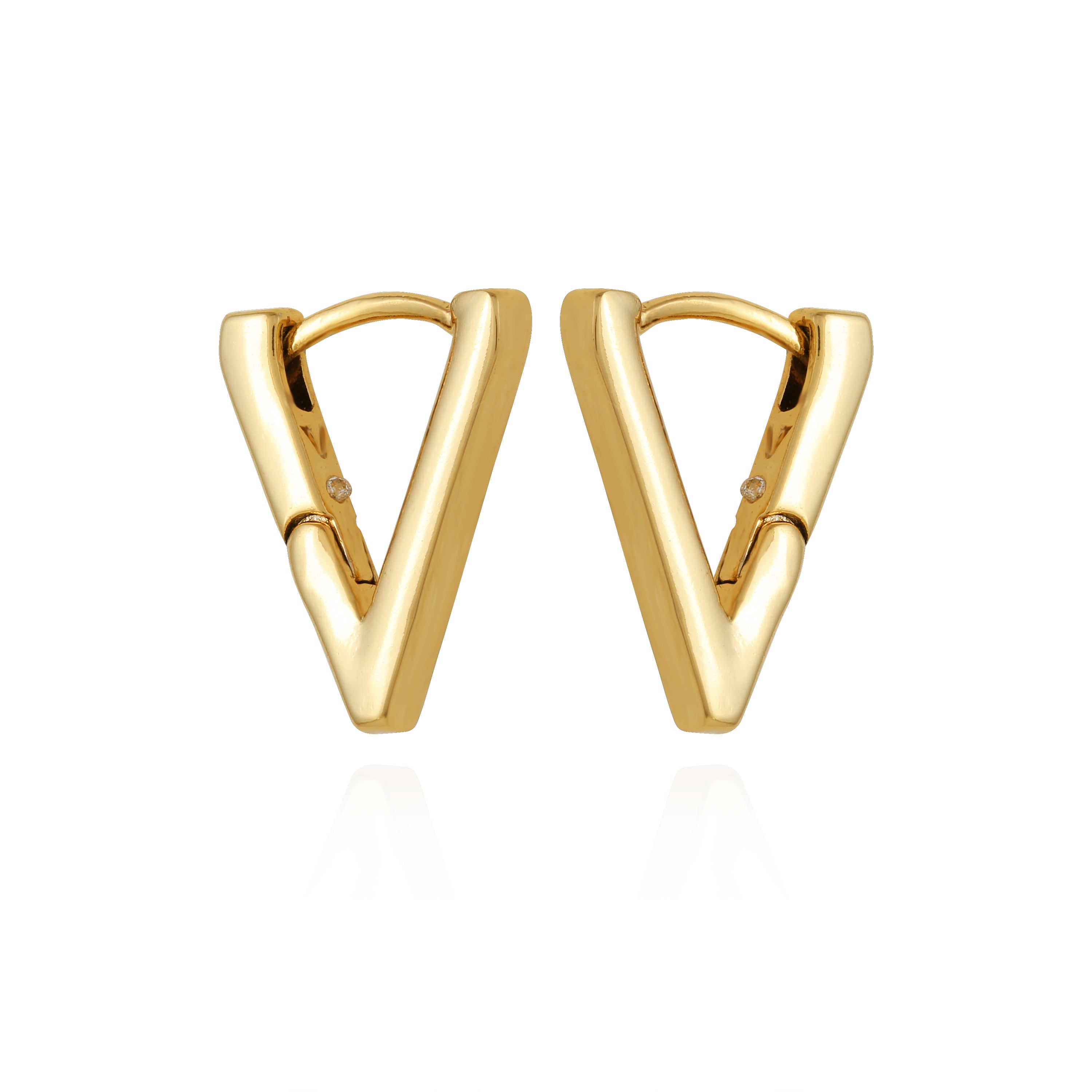 V-Shaped Huggie Earrings for Everyday Wear | Minimalist & Elegant