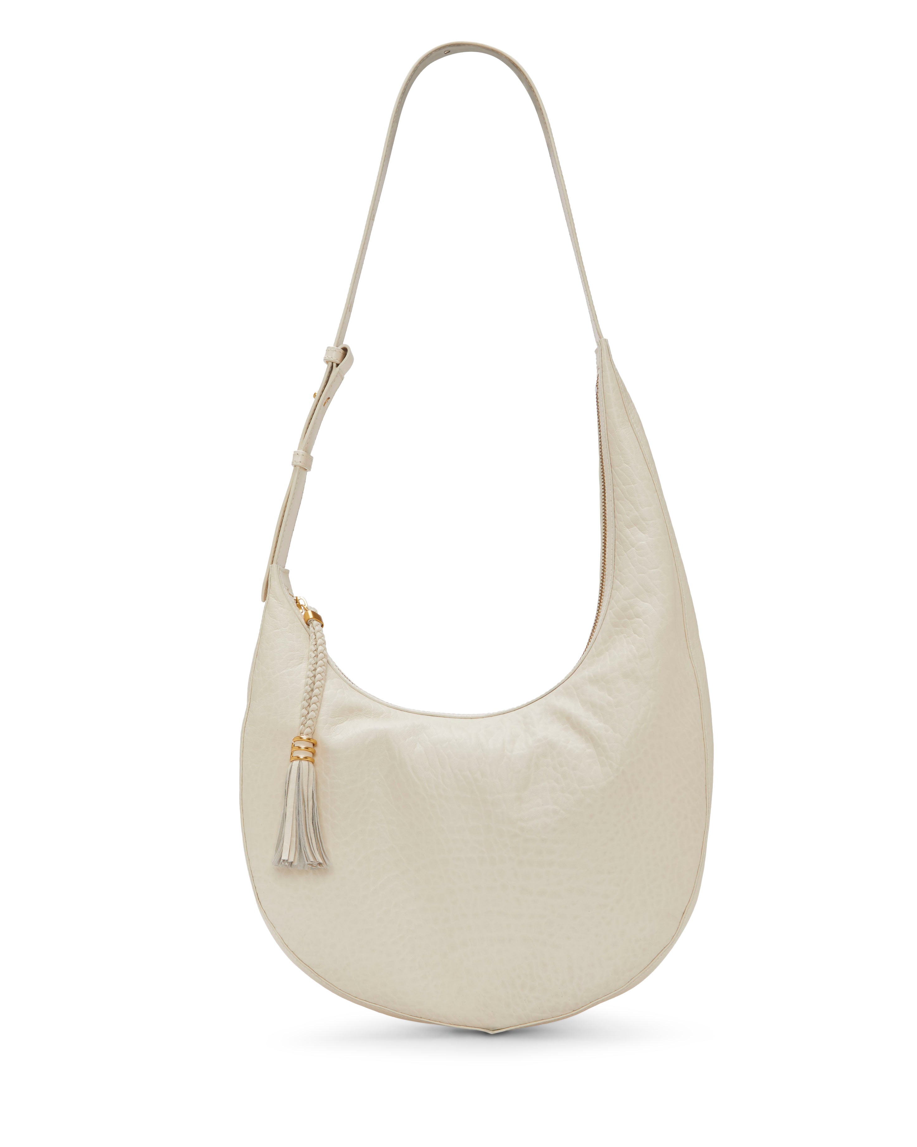 Leather Hobo Bag with Adjustable Handle & Fringe Detail | Vince Camuto