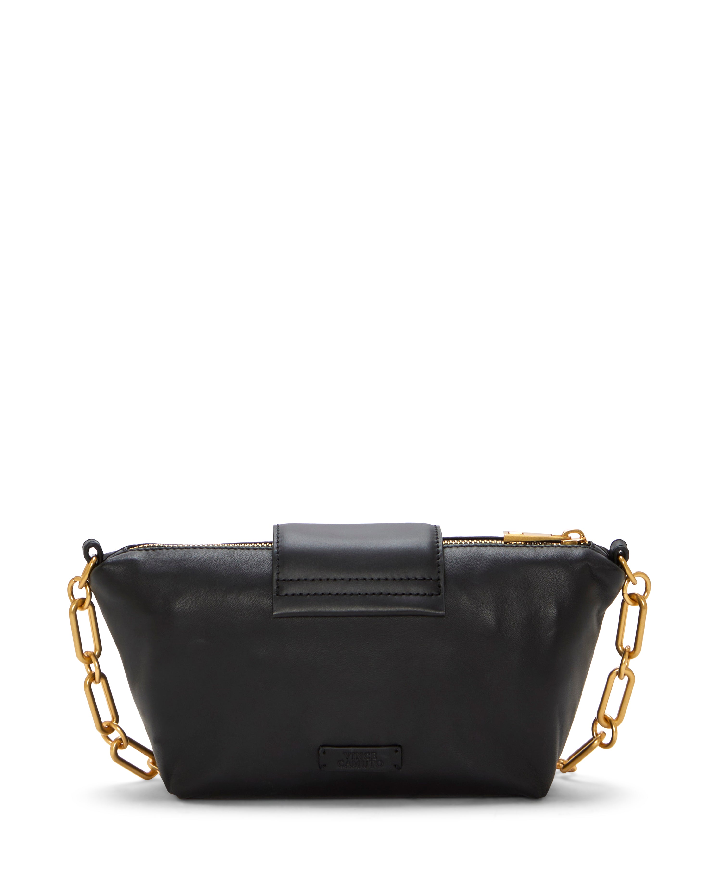 Leather Crossbody Bag with Goldtone Accents | Selah by Vince Camuto