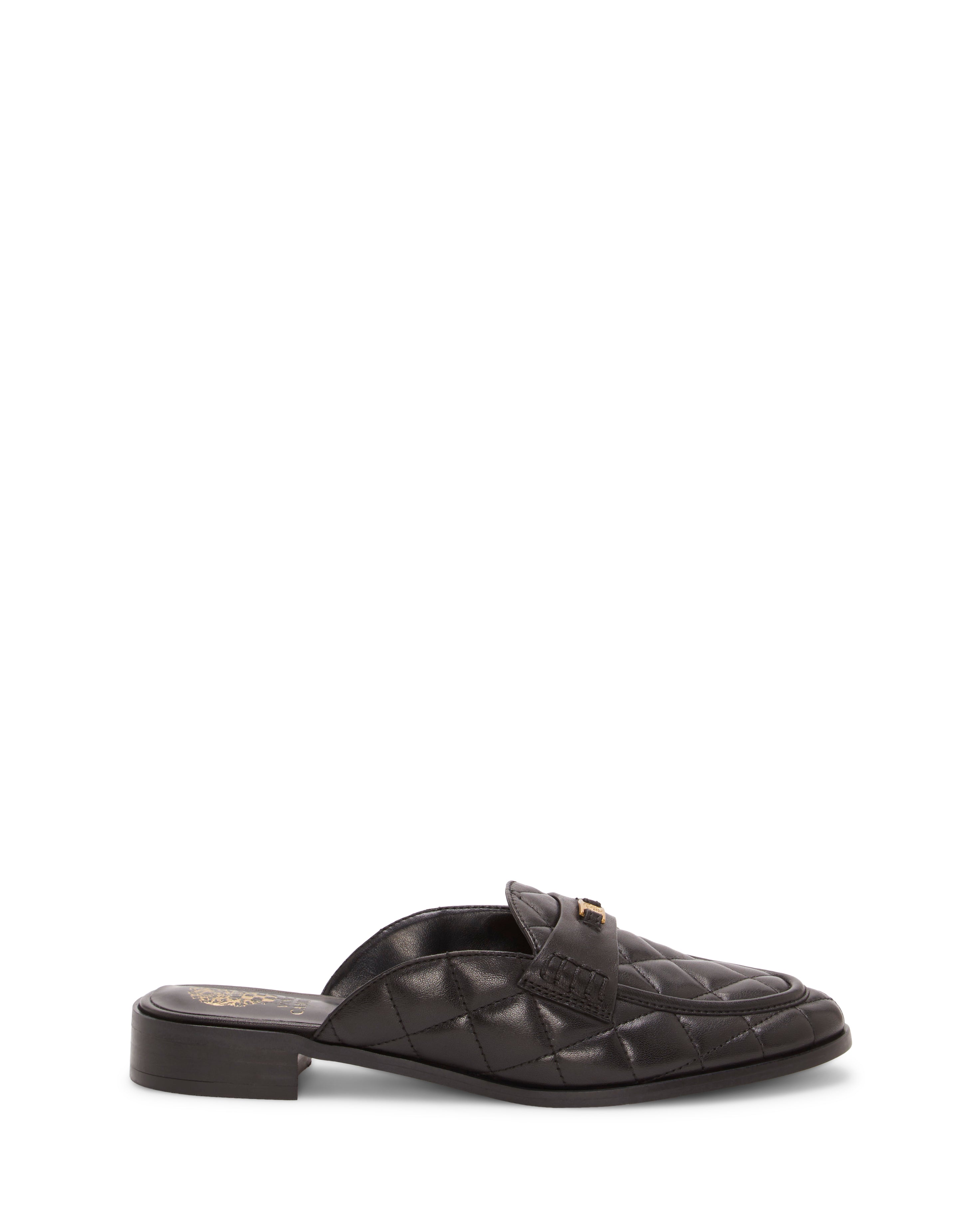 Quilted Mule Shoes with Moc Toe & Low Heel | Cobby