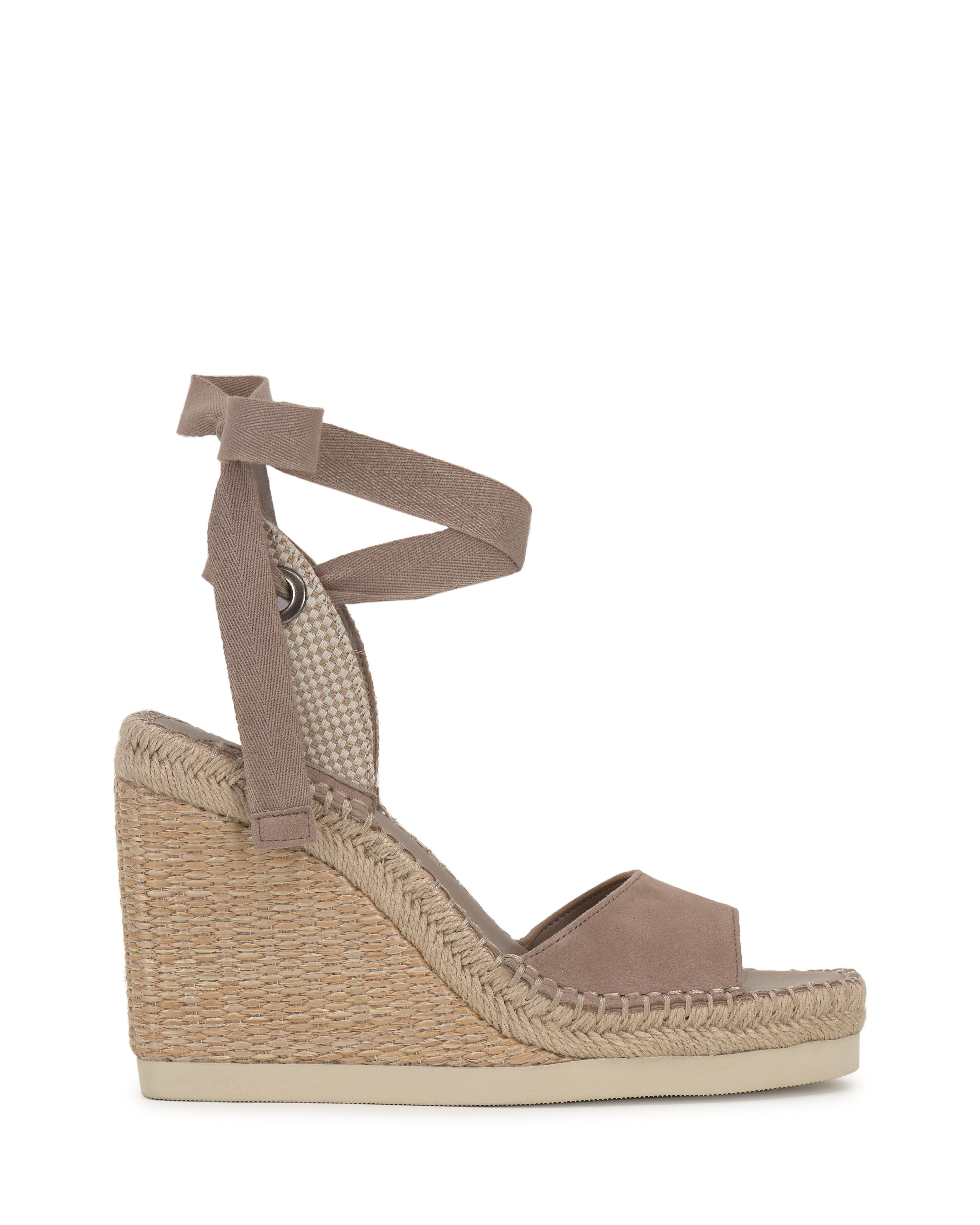 Wedge Sandal with Woven Design & Ankle Laces | Bendsen