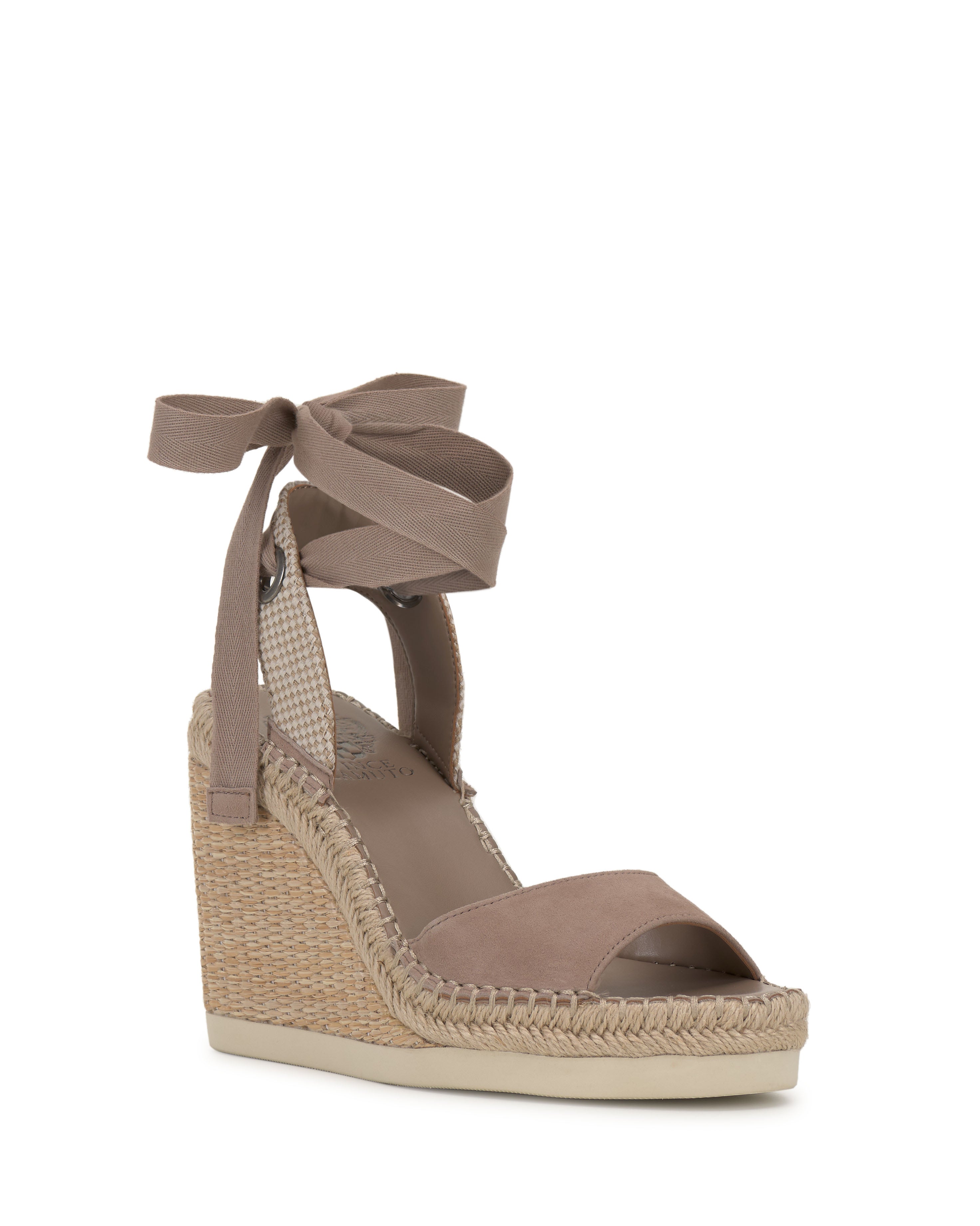 Wedge Sandal with Woven Design & Ankle Laces | Bendsen