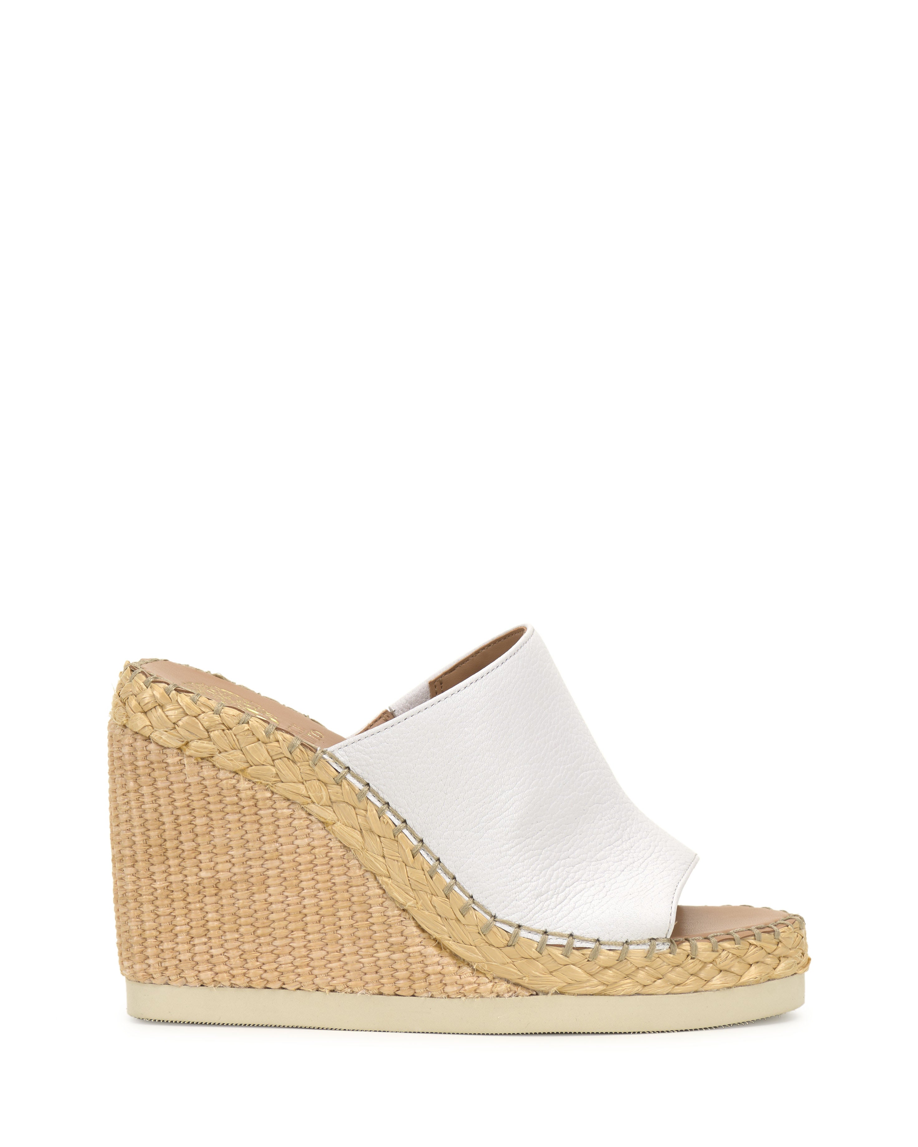 Wedge Mule Sandals with Jute Midsole & Wide Strap | Brissia