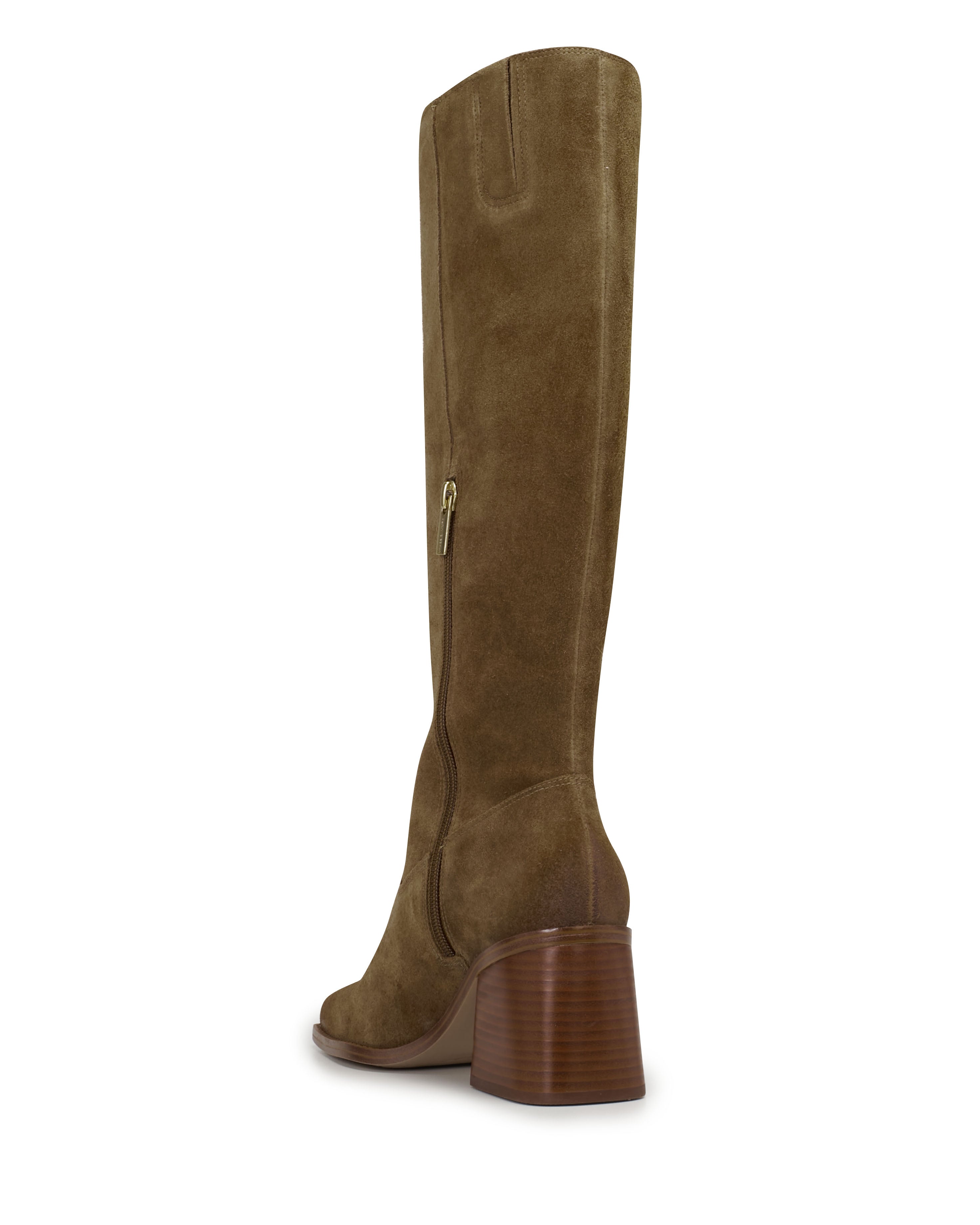 Wide Calf Boots with Square Toe & Block Heel | Sangeti