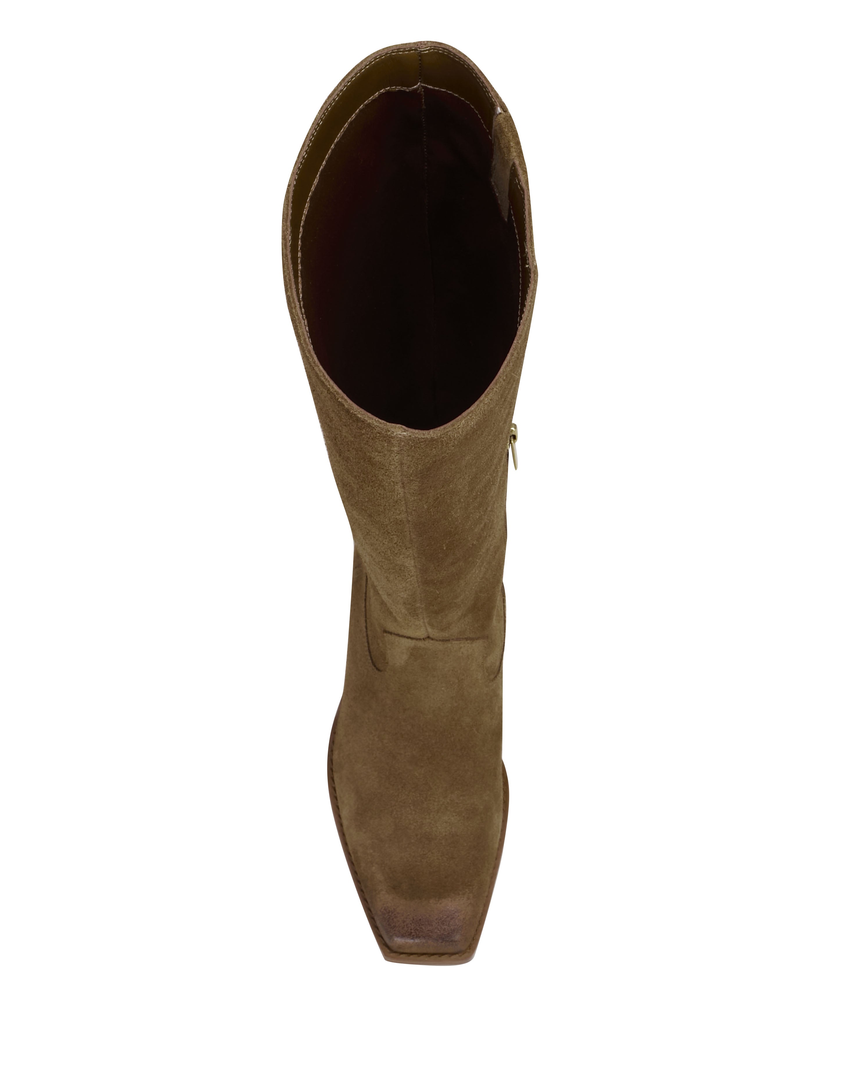 Wide Calf Boots with Square Toe & Block Heel | Sangeti