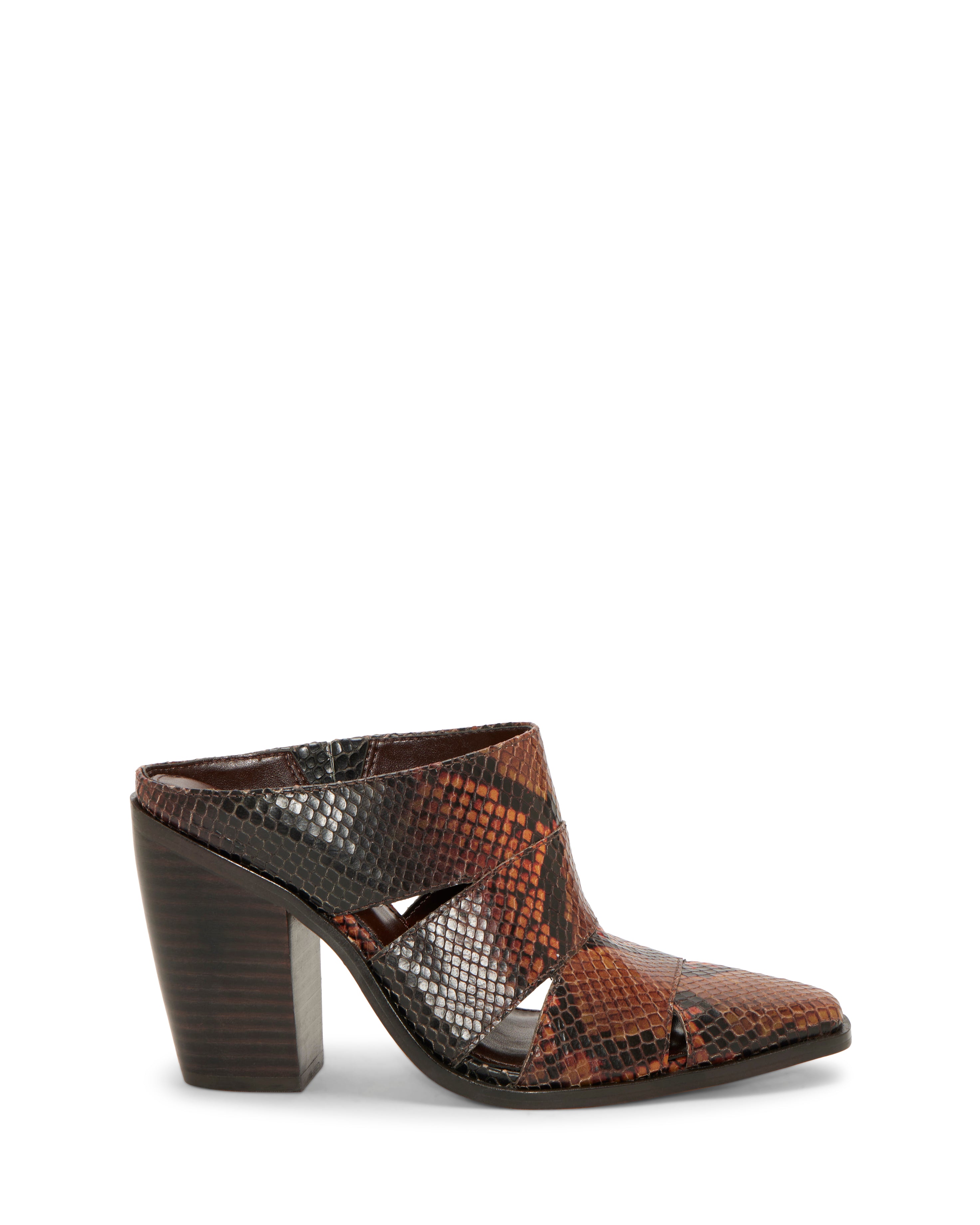 Luxury Leather Mule with Cutout Detail & Block Heel | Aimie