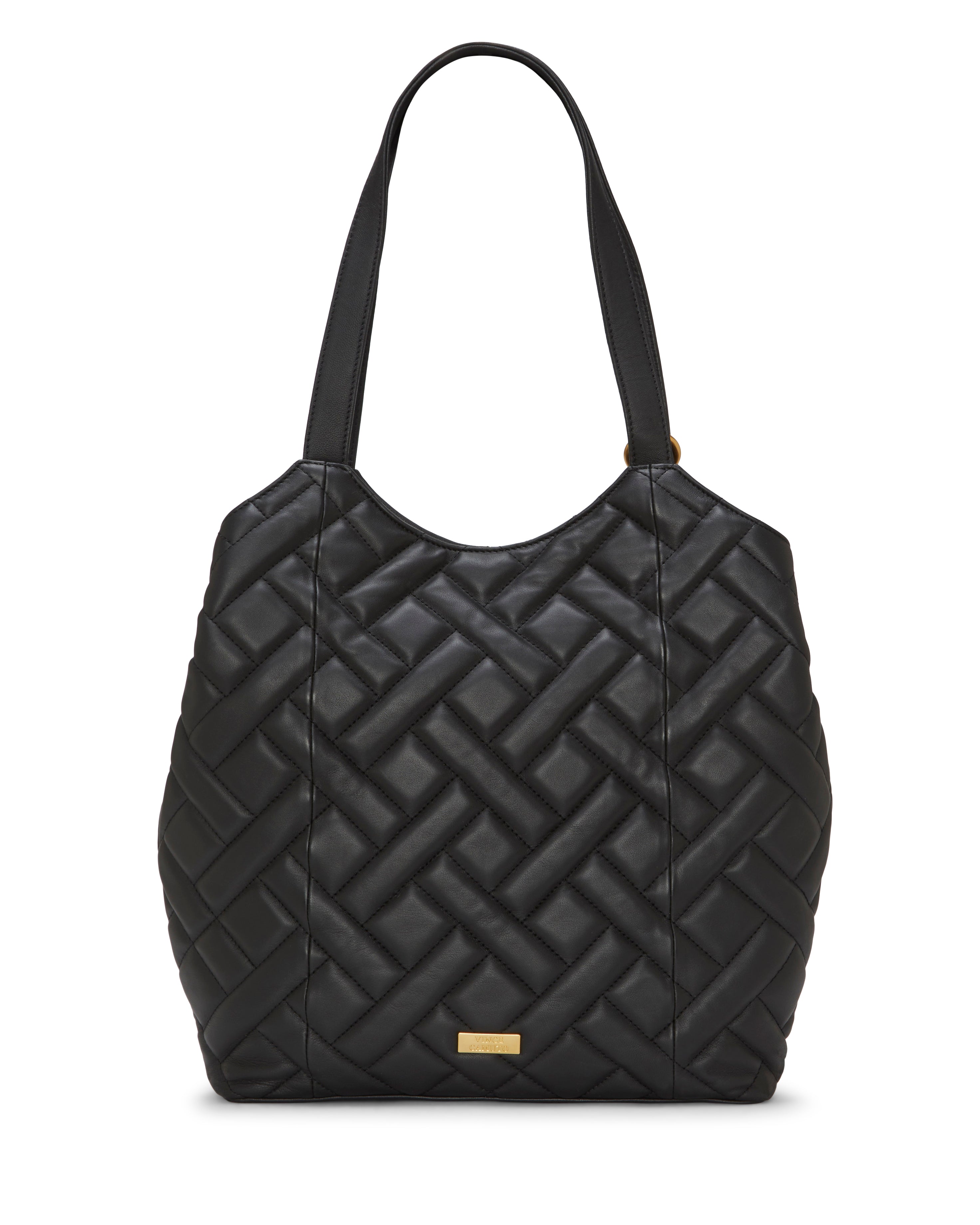 Quilted Tote Bag with Gold Chain & Basketweave Stitching | Kisho