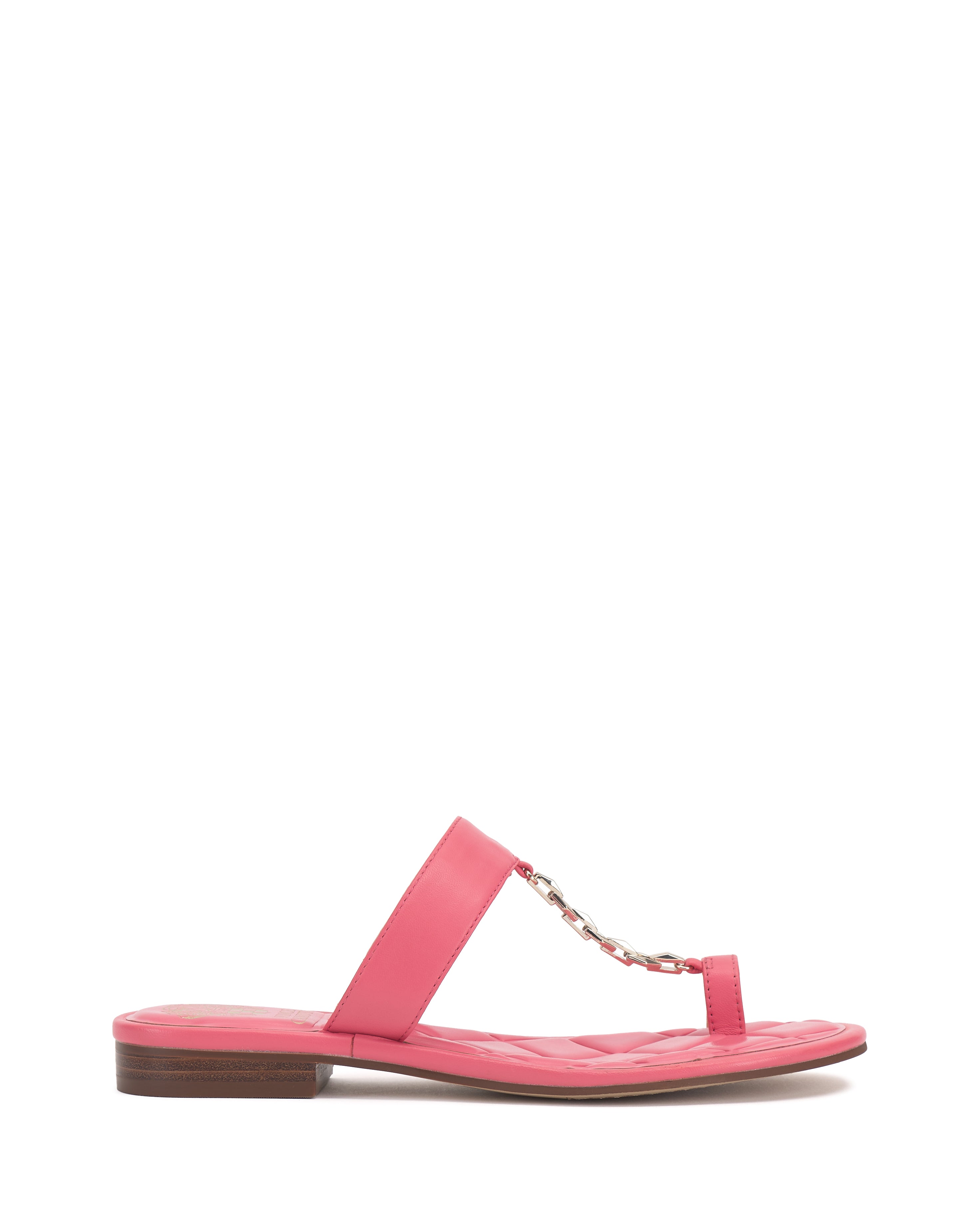 Lexie Women's Sandal with Gold Chain & Block Heel | Trendy Toe Loop Design