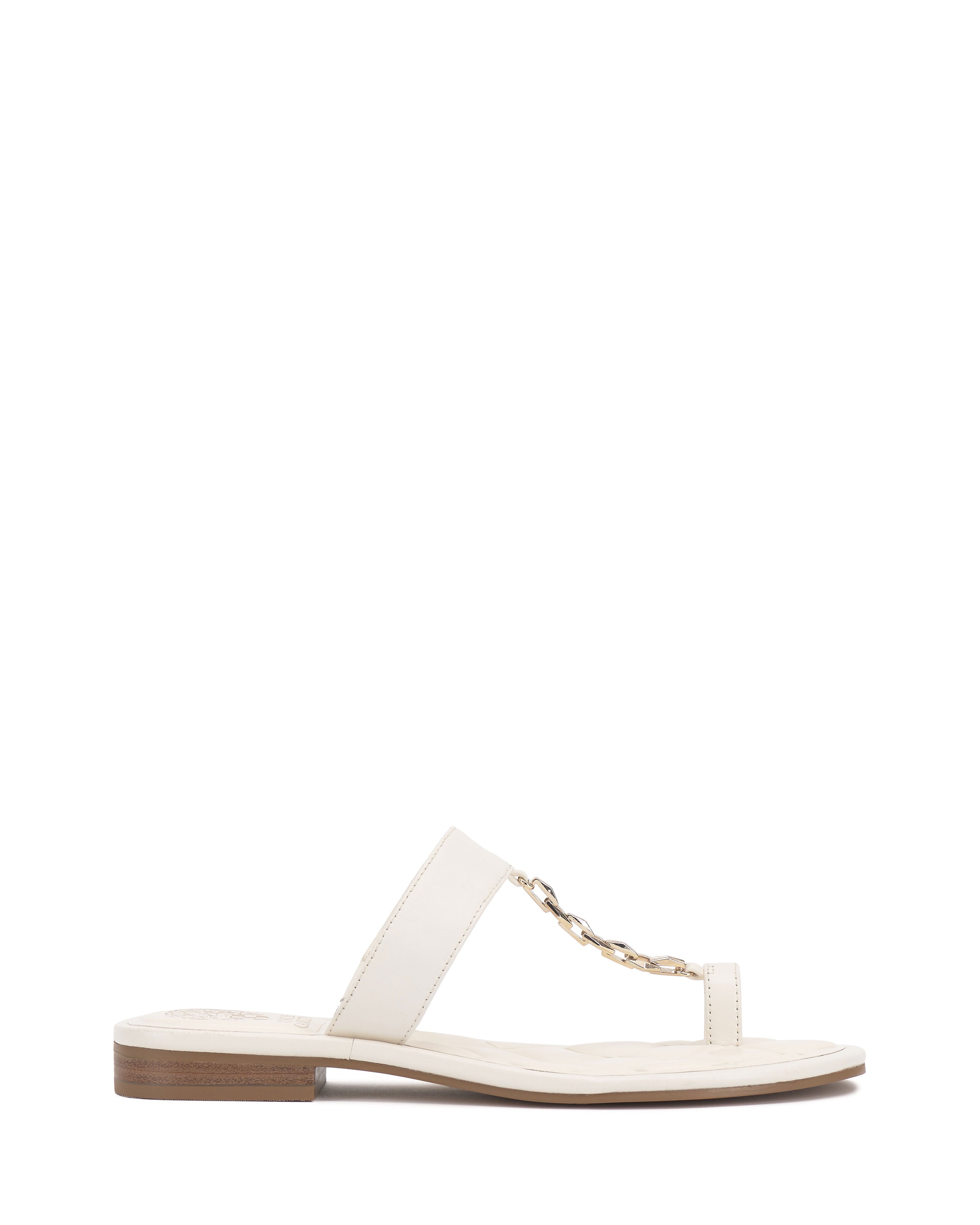 Lexie Women's Sandal with Gold Chain & Block Heel | Trendy Toe Loop Design