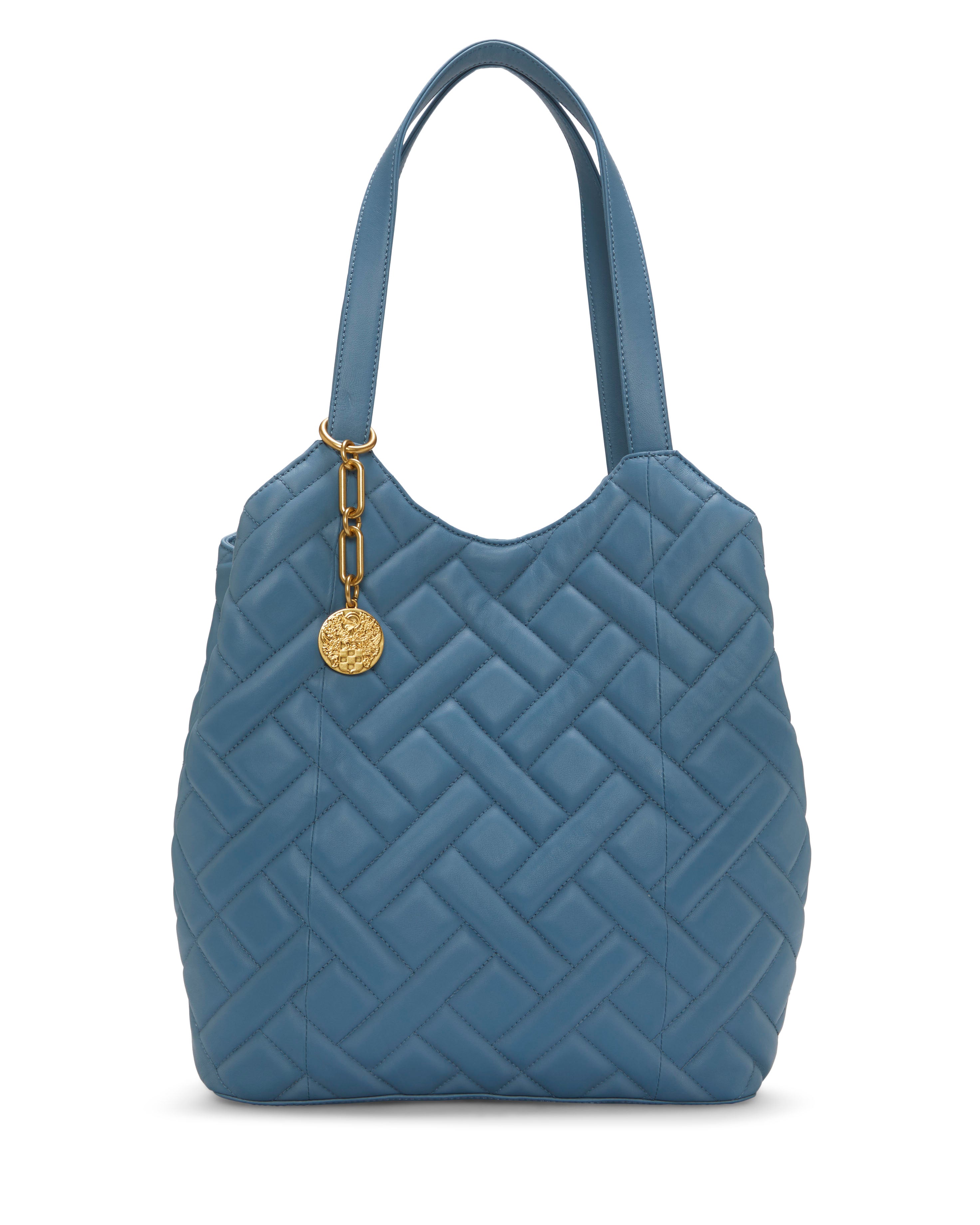 Quilted Tote Bag with Gold Chain & Basketweave Stitching | Kisho