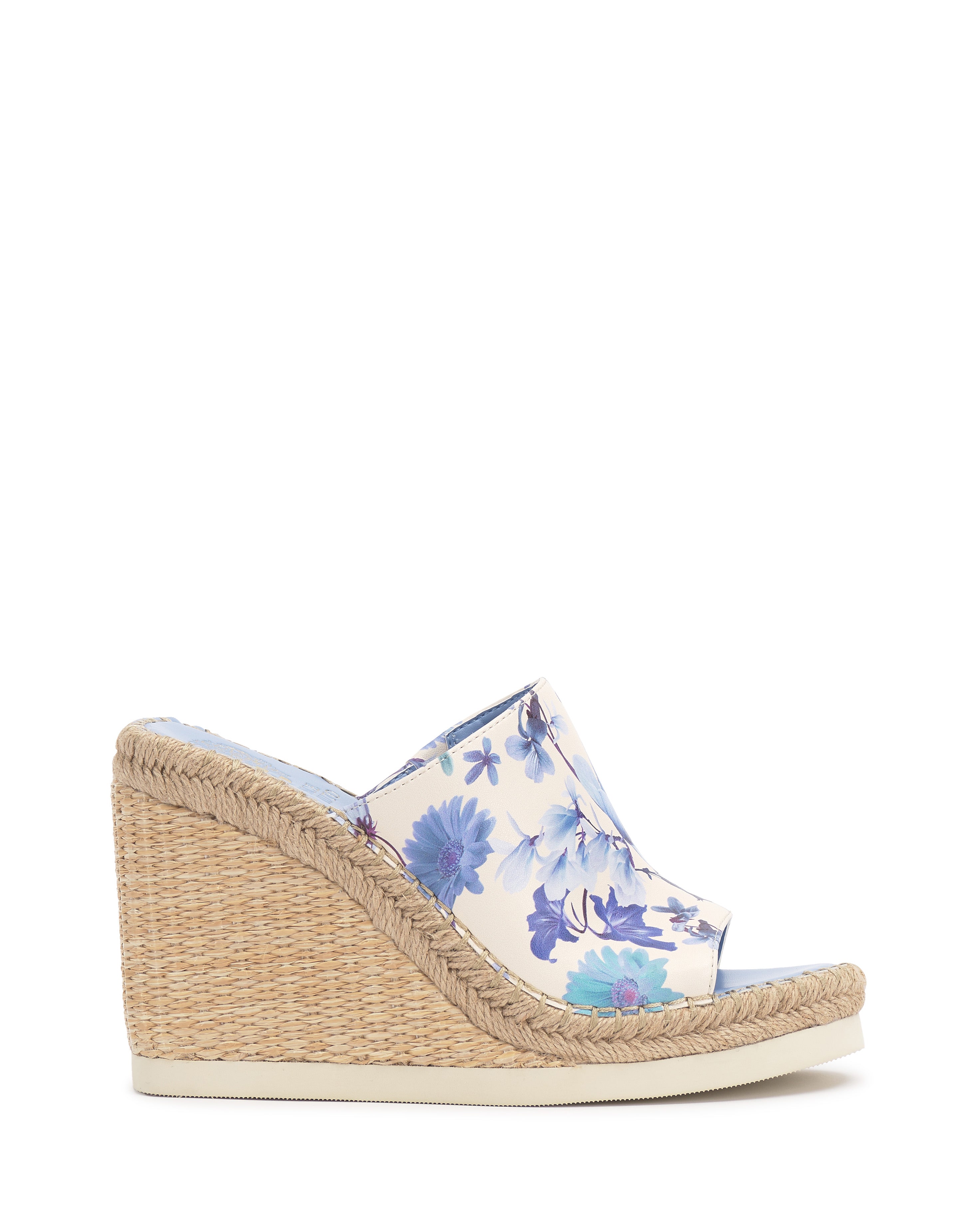Wedge Mule Sandals with Jute Midsole & Wide Strap | Brissia