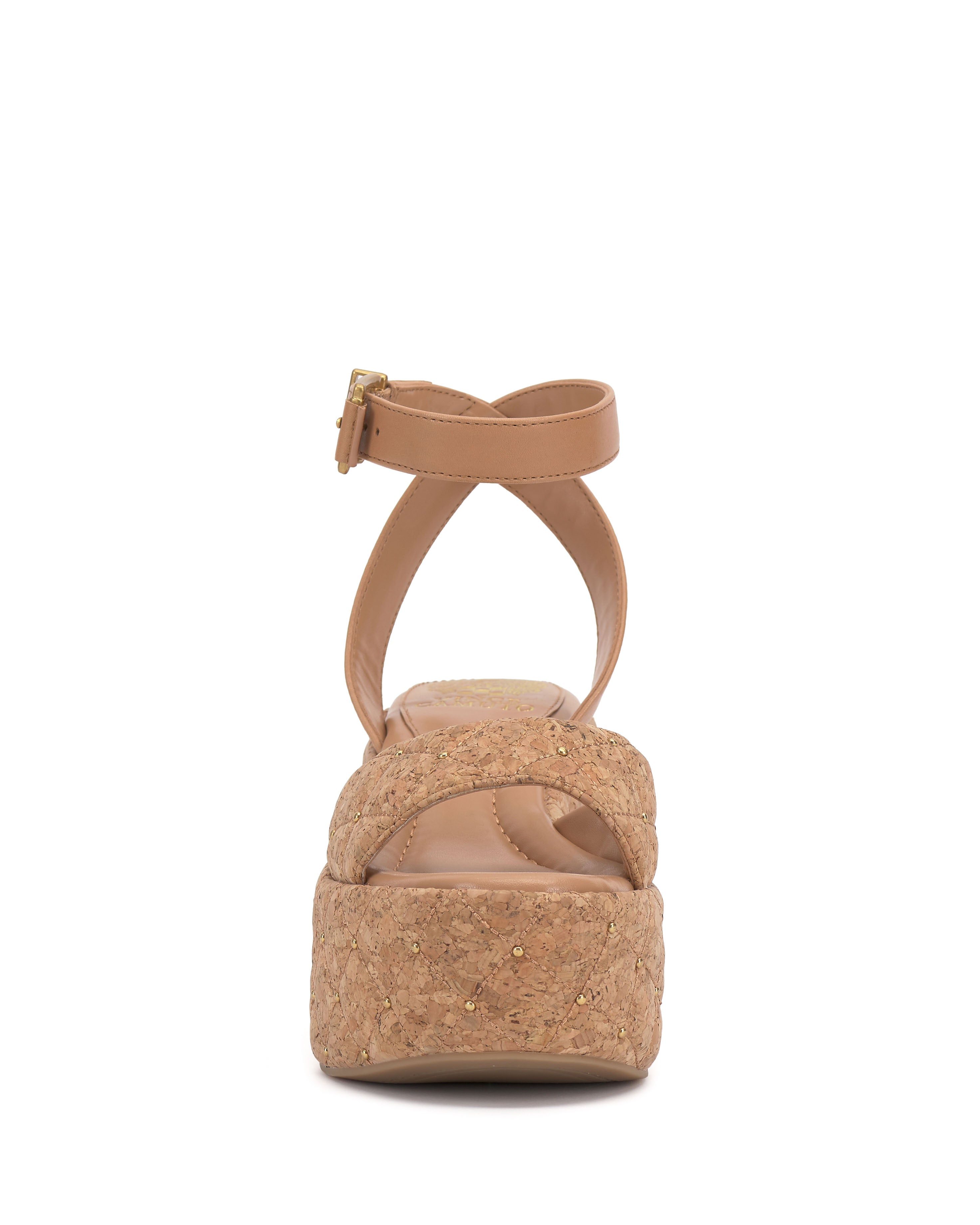 Retro Platform Sandals with Quilted Design & Microstuds | Ellah