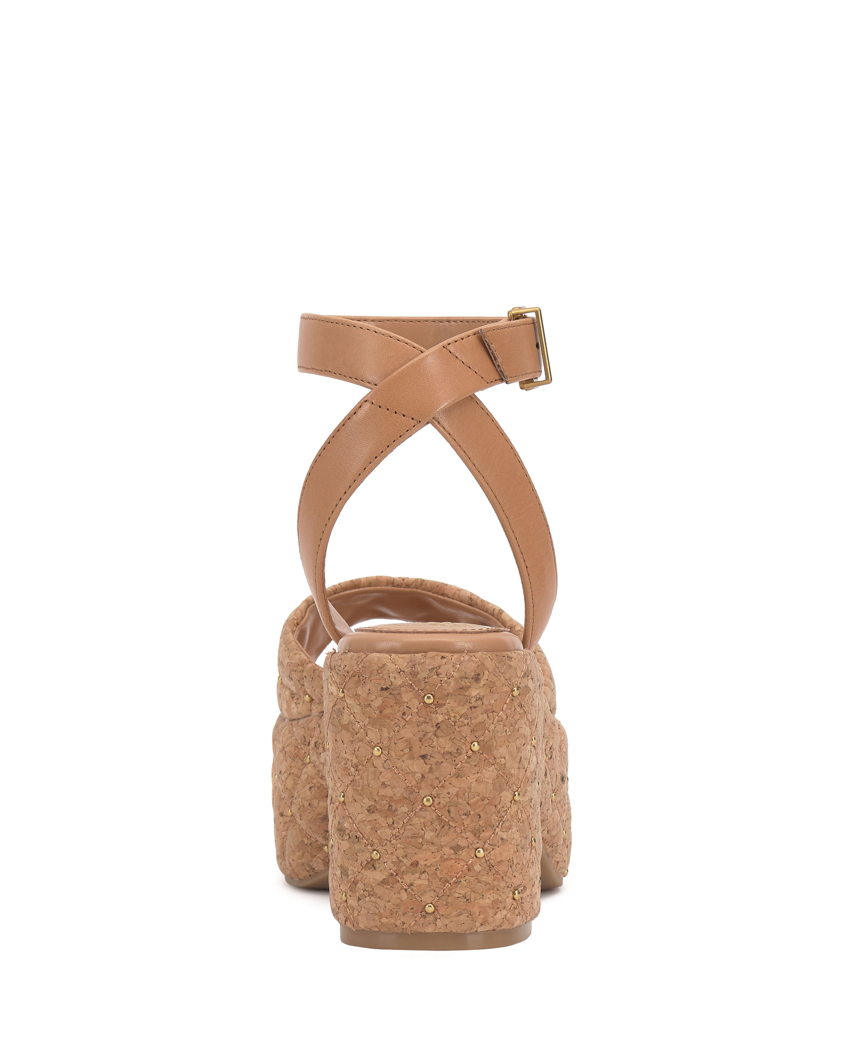 Retro Platform Sandals with Quilted Design & Microstuds | Ellah