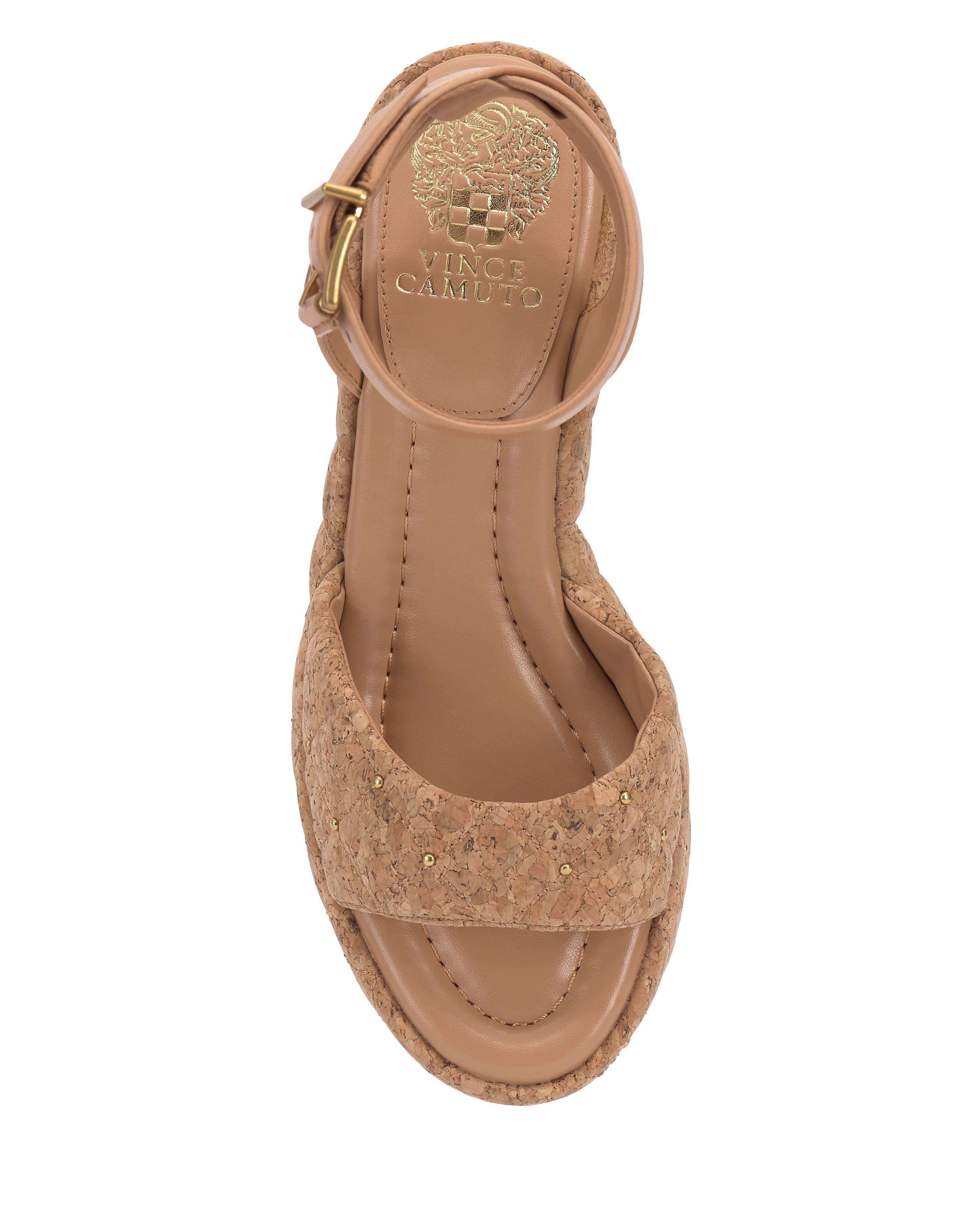 Retro Platform Sandals with Quilted Design & Microstuds | Ellah