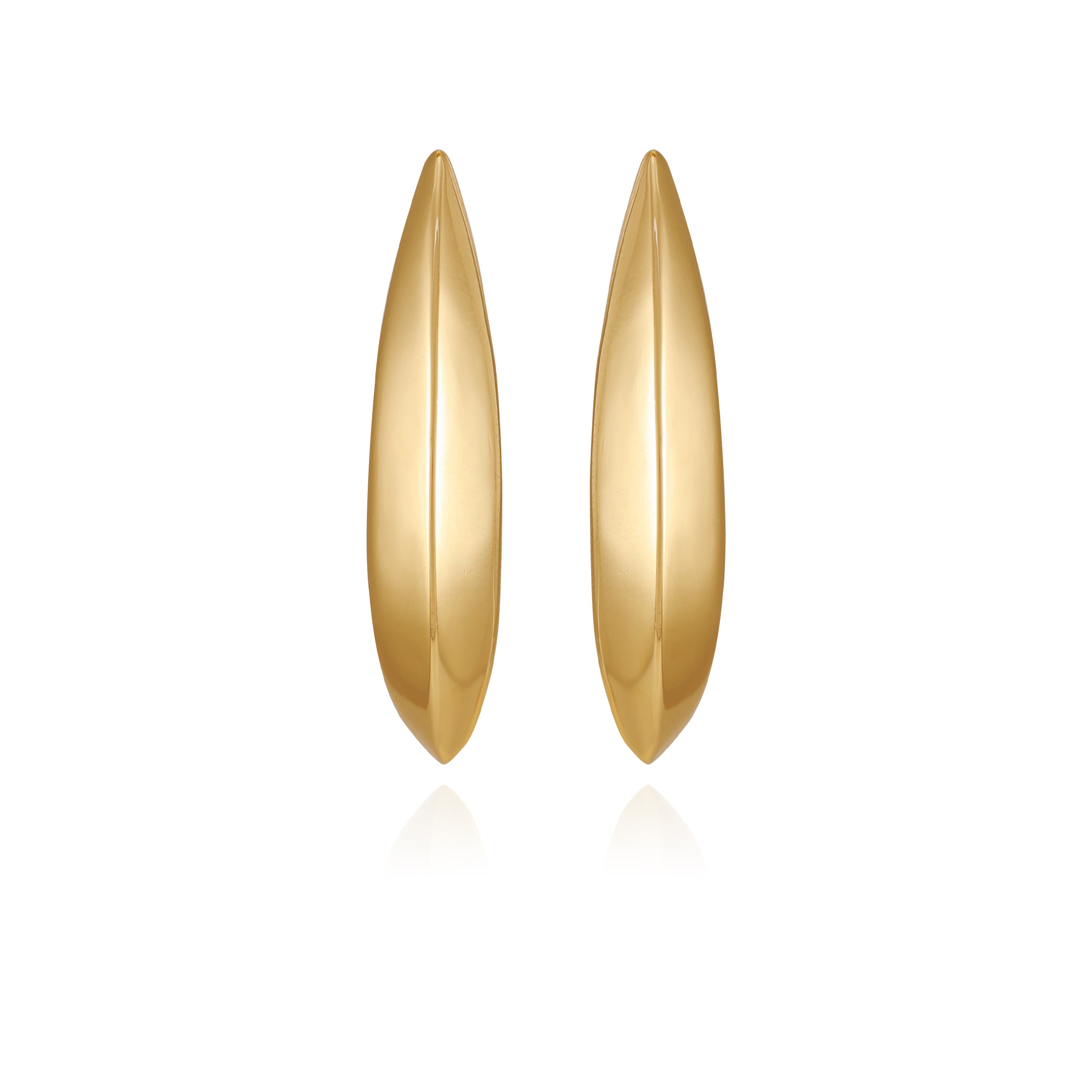 Goldtone Leaf Earrings with Secure Post Closure | Elegant Nature-Inspired Design