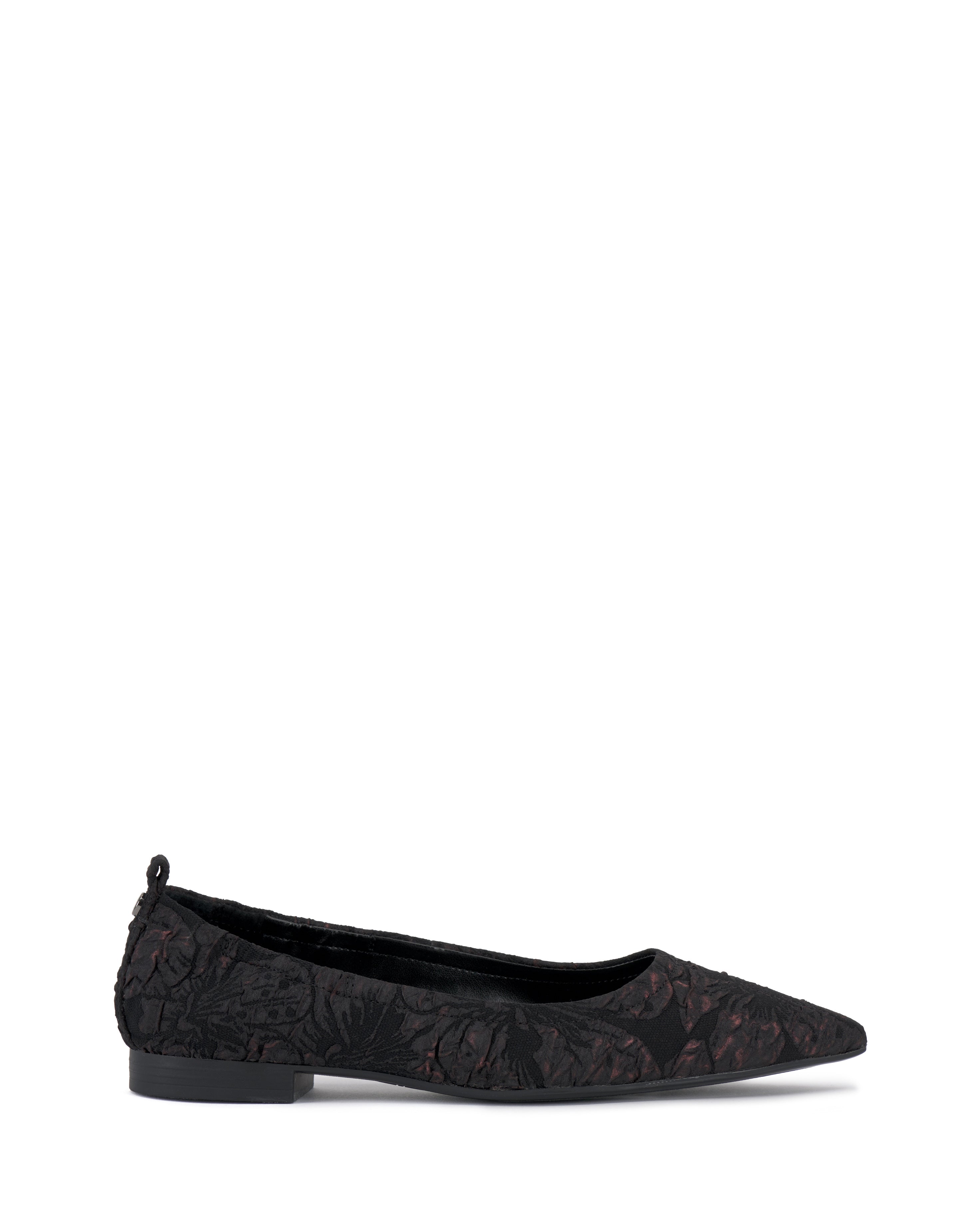 Pointed Toe Ballet Flats with Elastic Back & Pull Tab | Ashleah