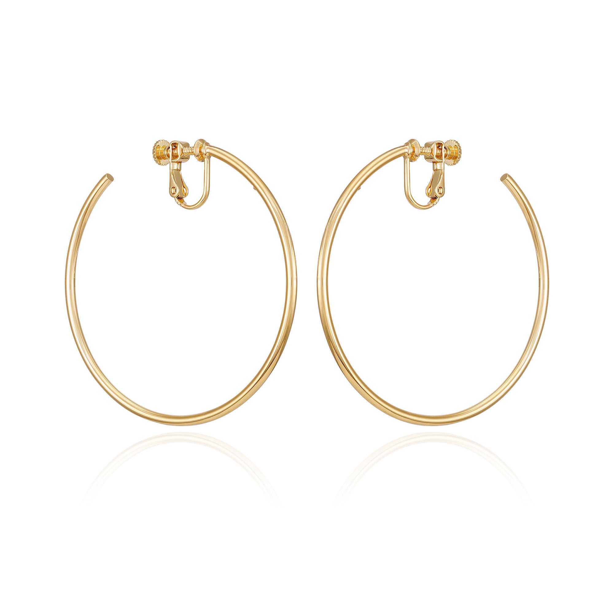 Large Open Hoop Clip-On Earrings for Women | Trendy & Comfortable