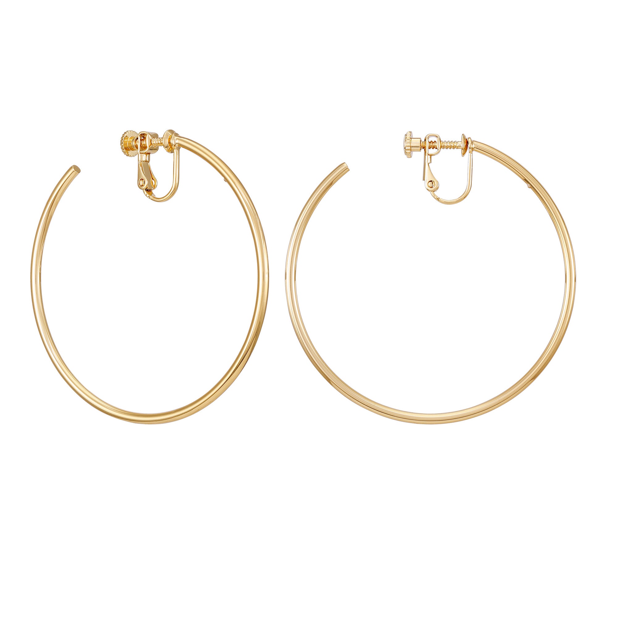 Large Open Hoop Clip-On Earrings for Women | Trendy & Comfortable