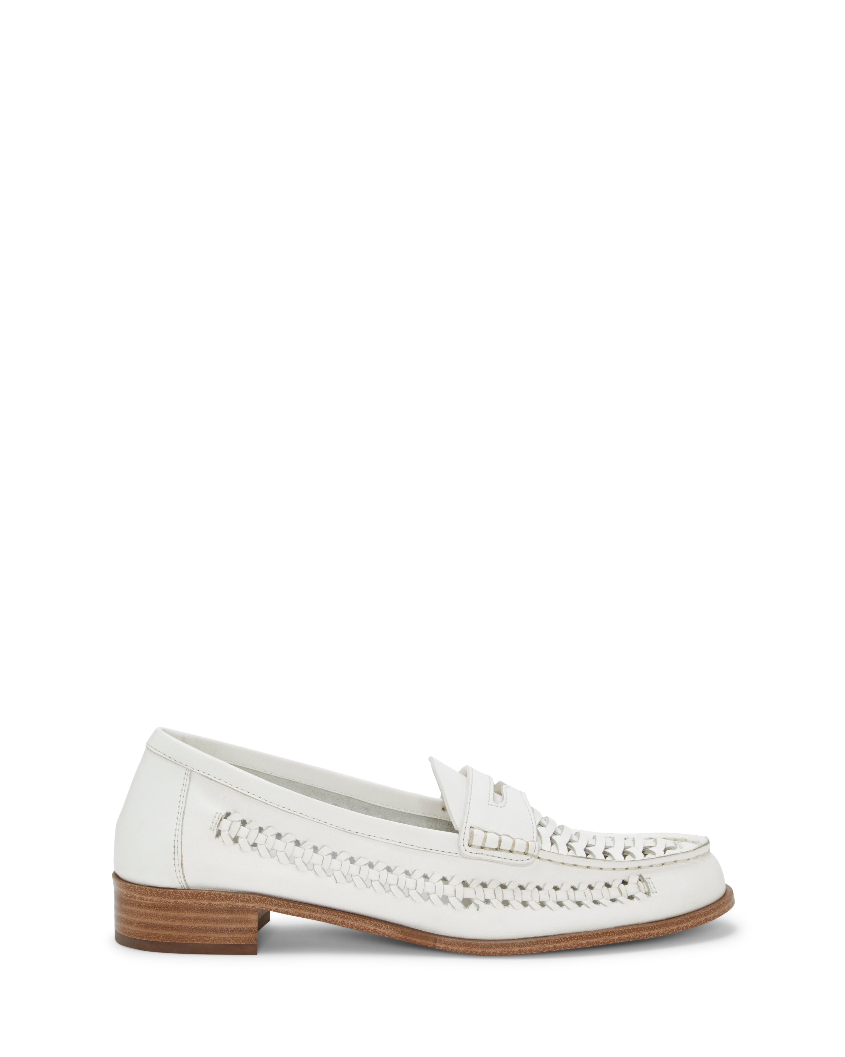 Women's Penny Loafers with Moc-Stitched Toe & Low Heel | Calie