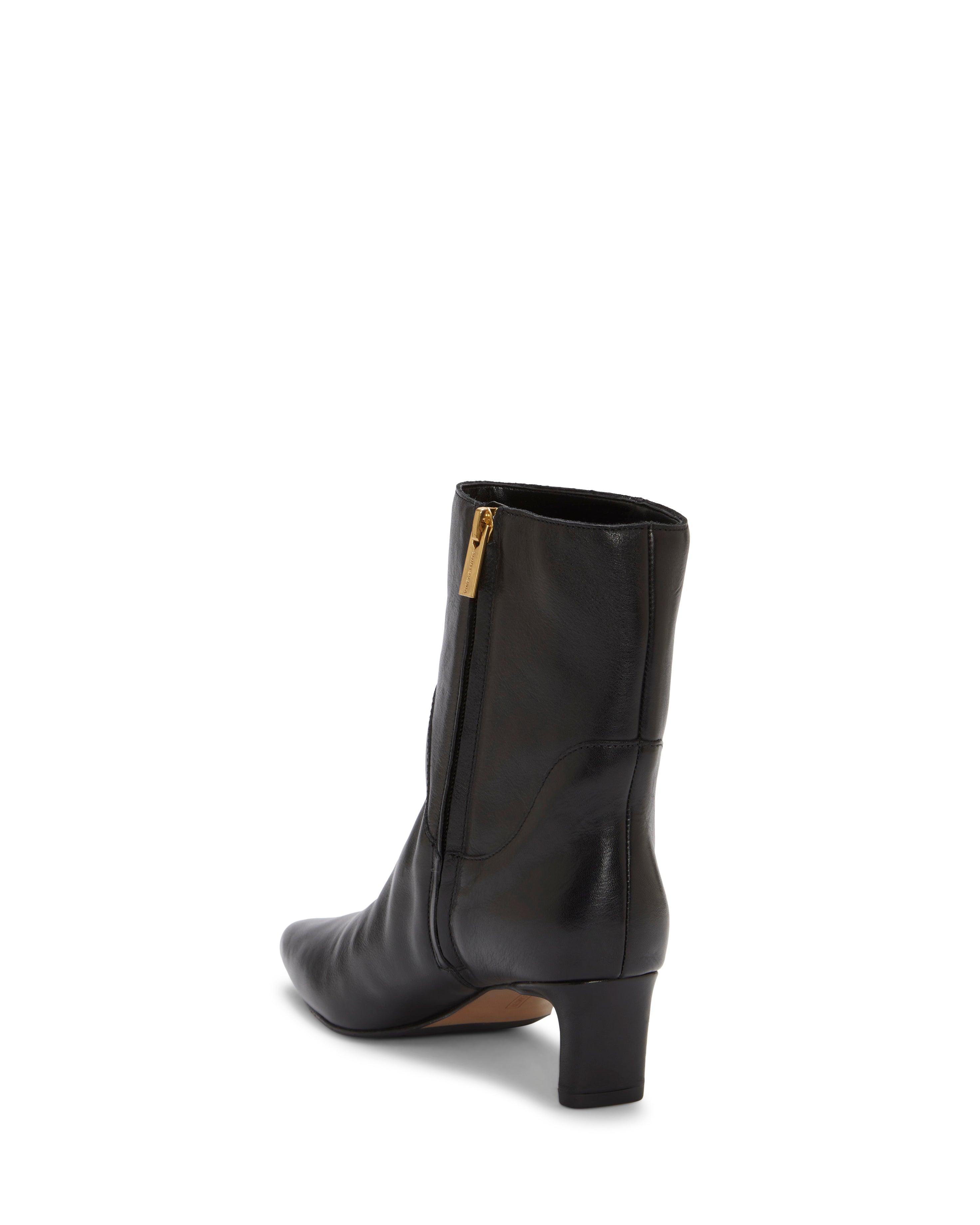 Classic Kitten Heel Bootie with Block Heel & Tapered Toe | Amariah