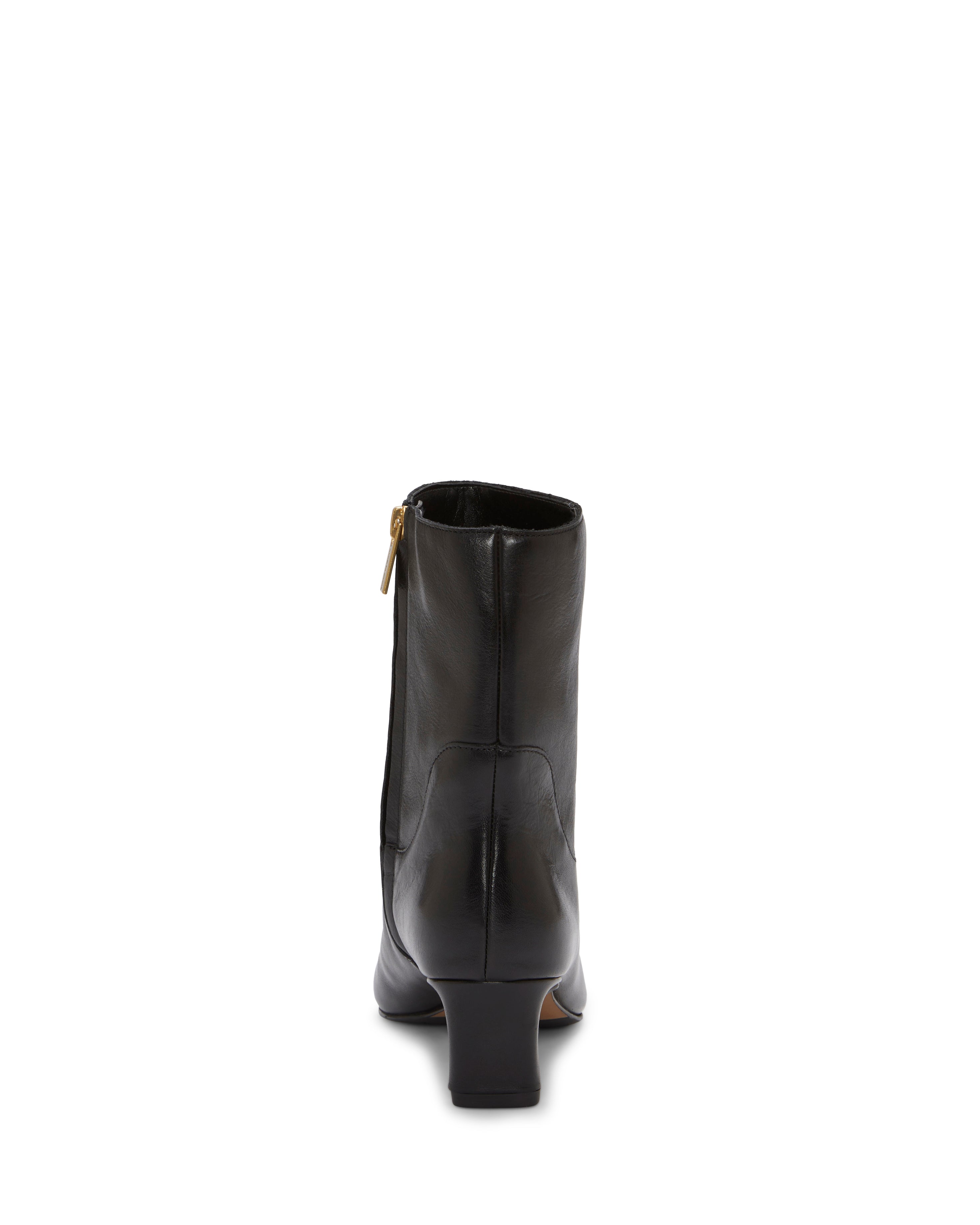 Classic Kitten Heel Bootie with Block Heel & Tapered Toe | Amariah