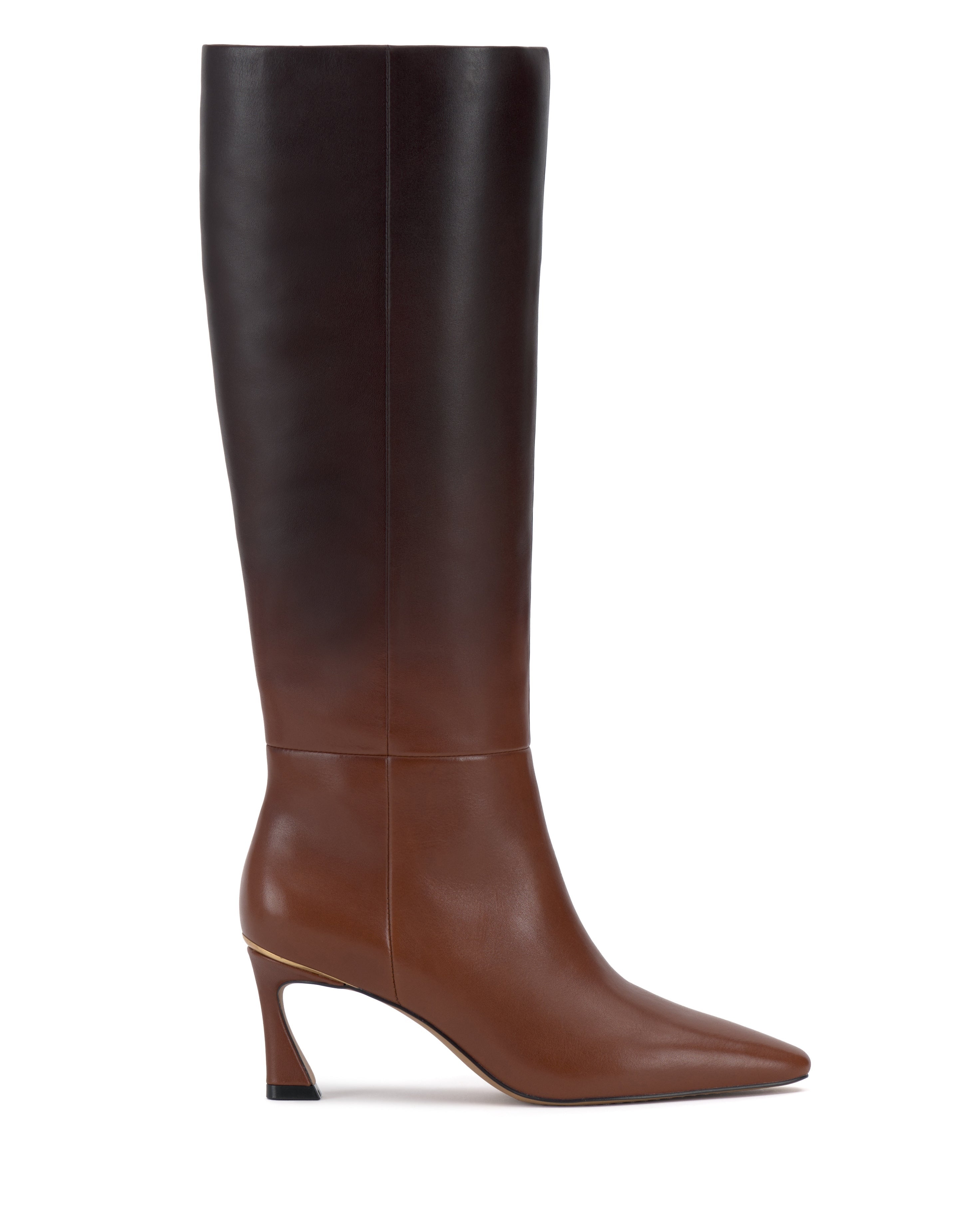 Wide Calf Boots with Flared Heel & Snip Toe | Sutton