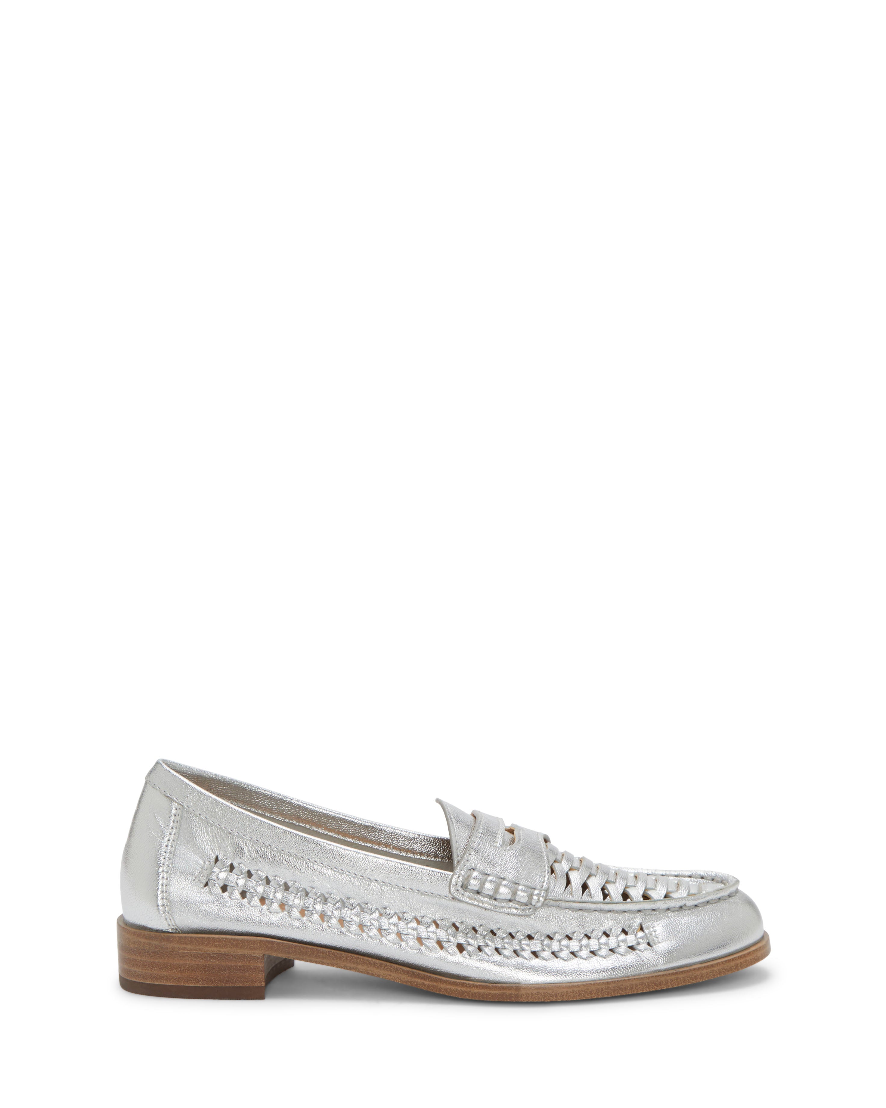 Women's Penny Loafers with Moc-Stitched Toe & Low Heel | Calie