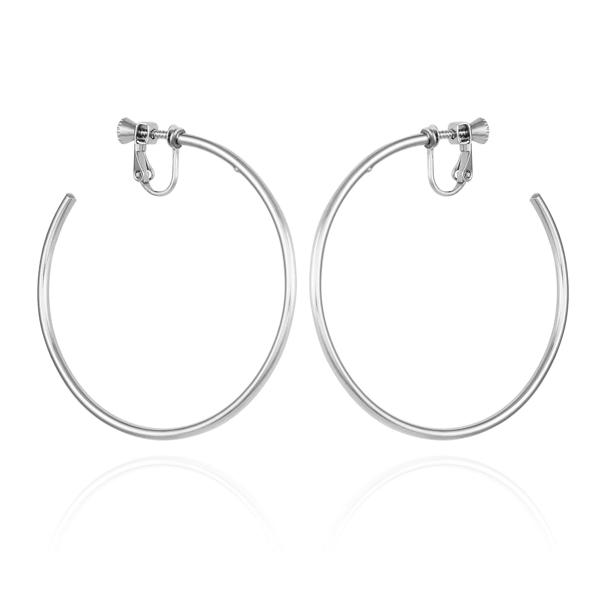 Large Open Hoop Clip-On Earrings for Women | Trendy & Comfortable