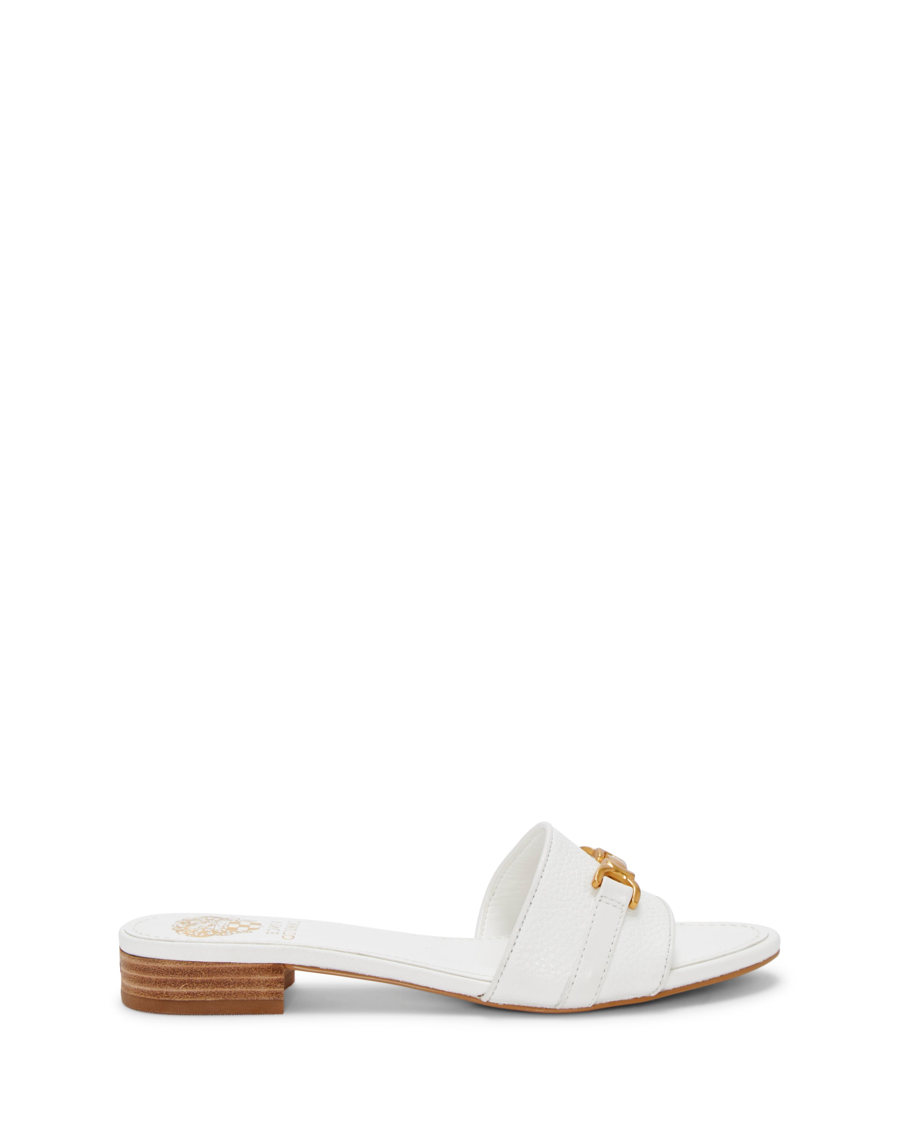 Low Block Heel Sandal with Metal Bit Accent | Maxine