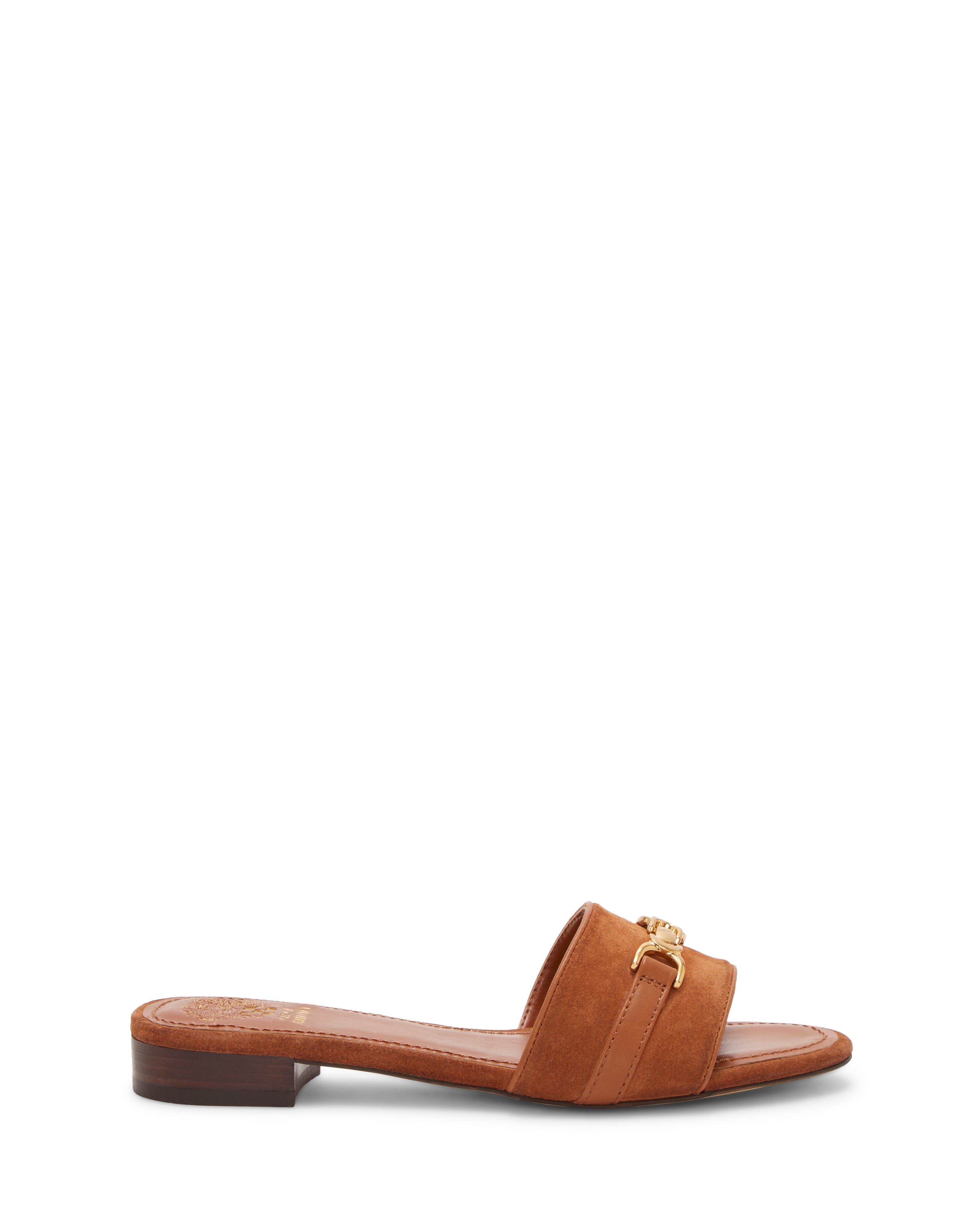 Low Block Heel Sandal with Metal Bit Accent | Maxine