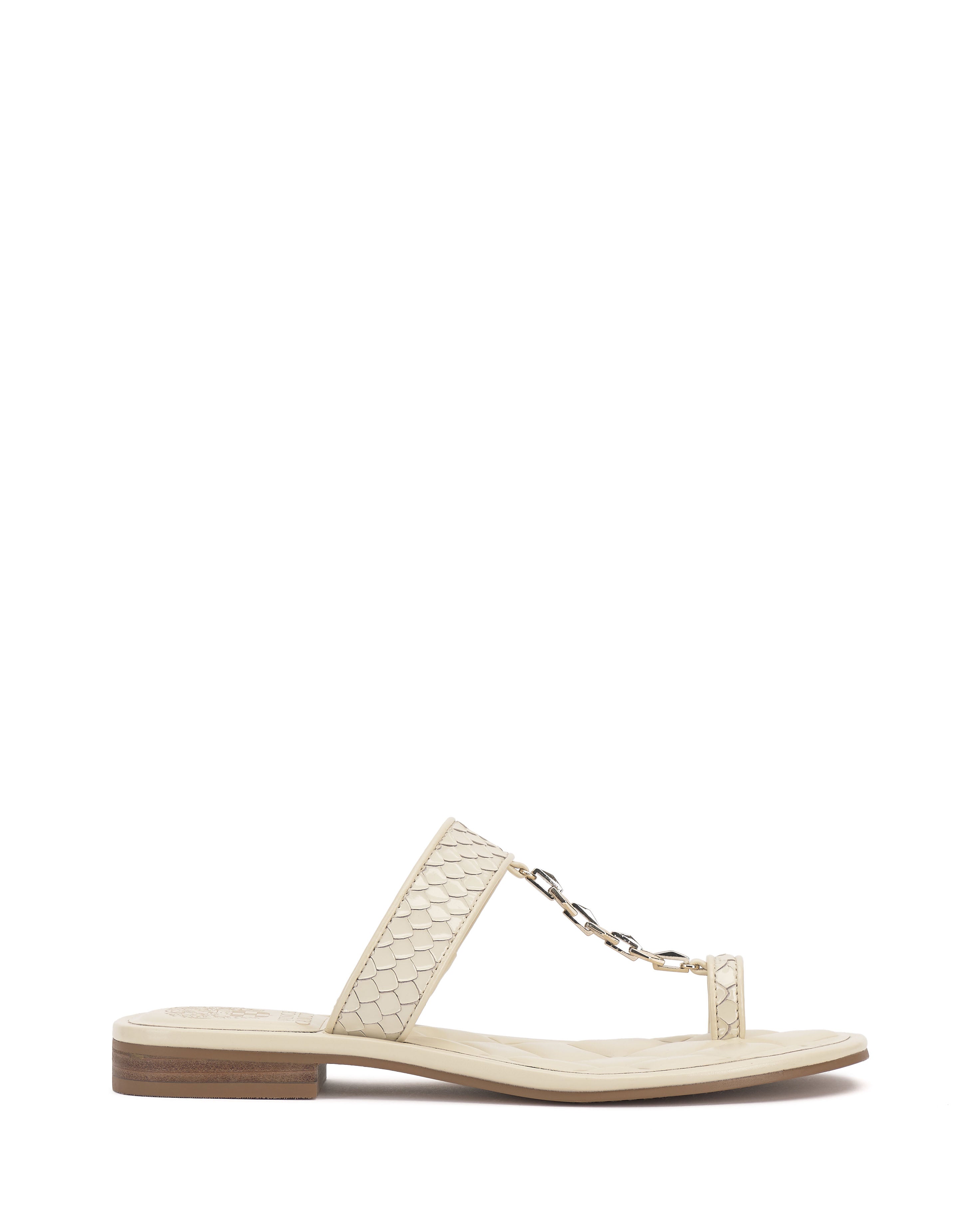 Women's Gold Chain Strap Sandal with Block Heel | Lexiea