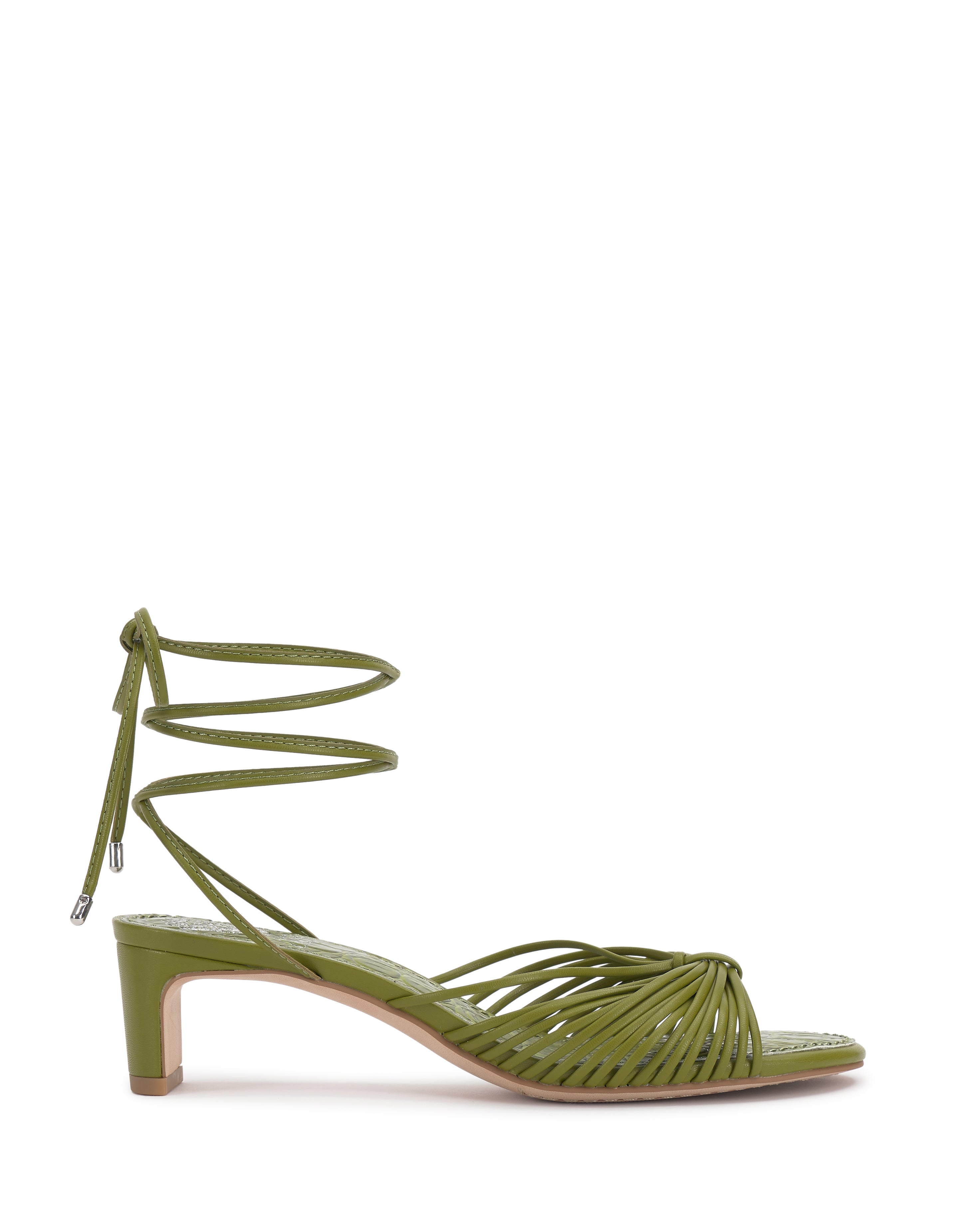 Strappy Kitten Heel Sandals with Ankle Tie | Lory