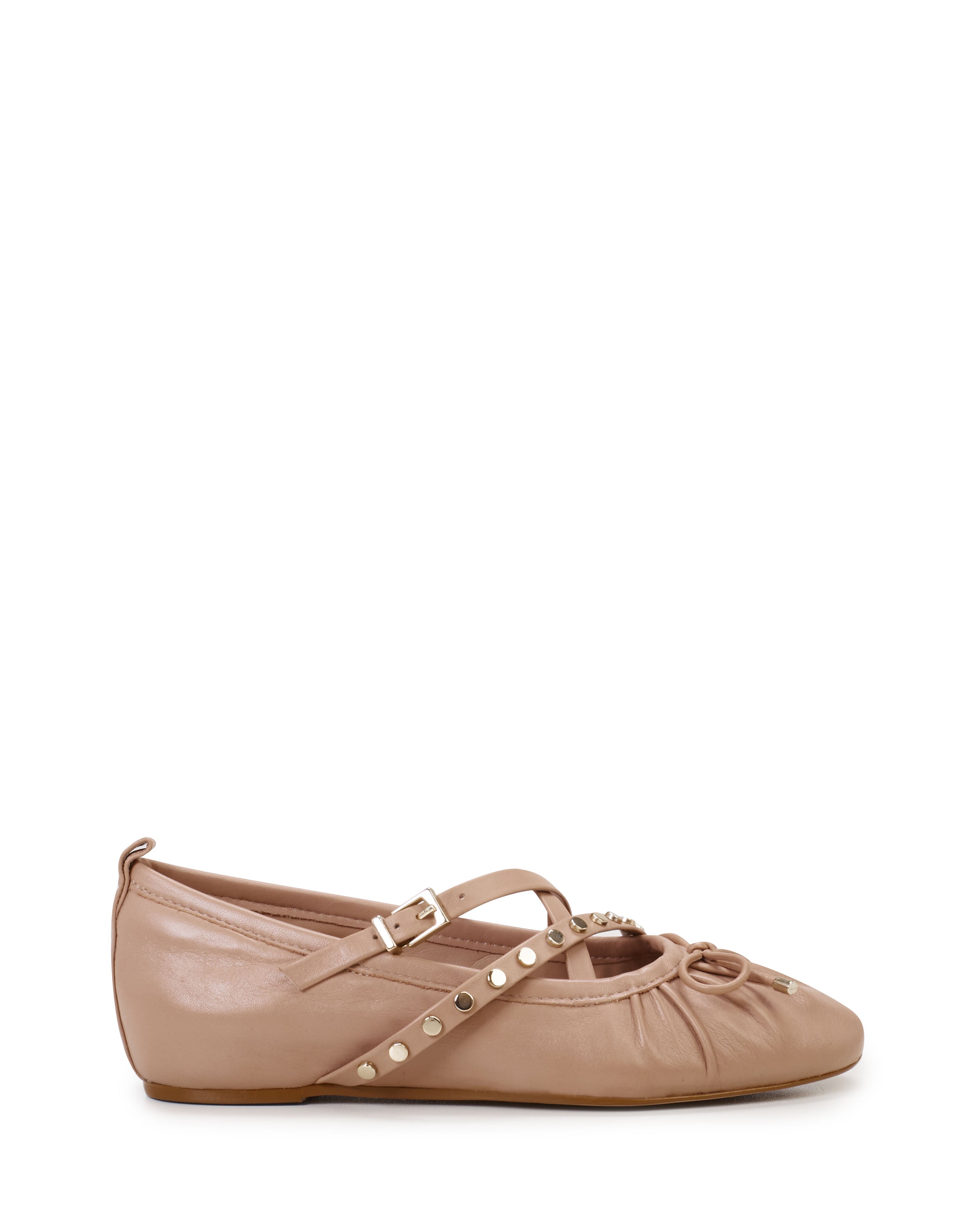 Studded Strap Ballet Flats | Solah