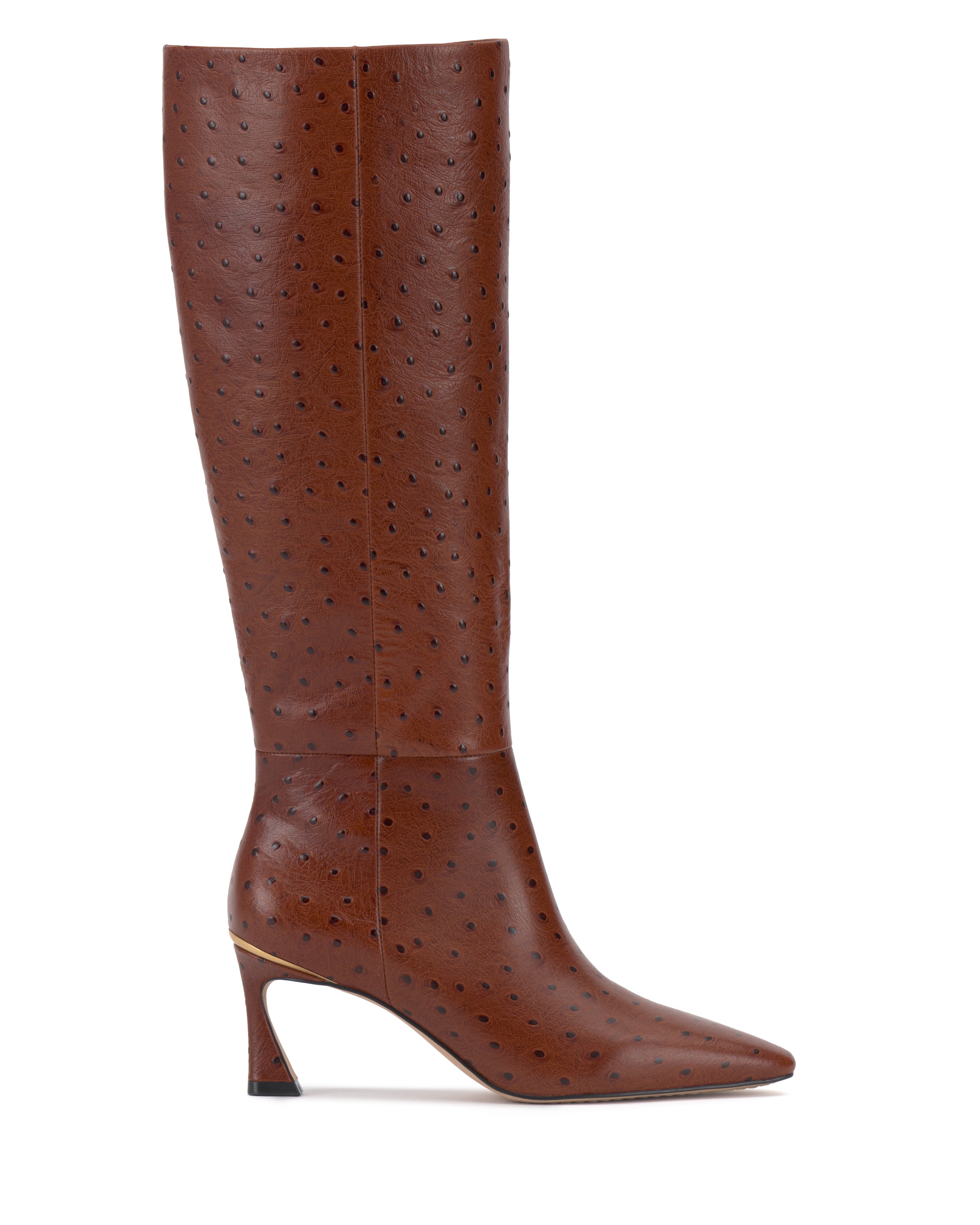 Flared Heel Sutton Boot with Soft Snip Toe | Sleek Tall Boot