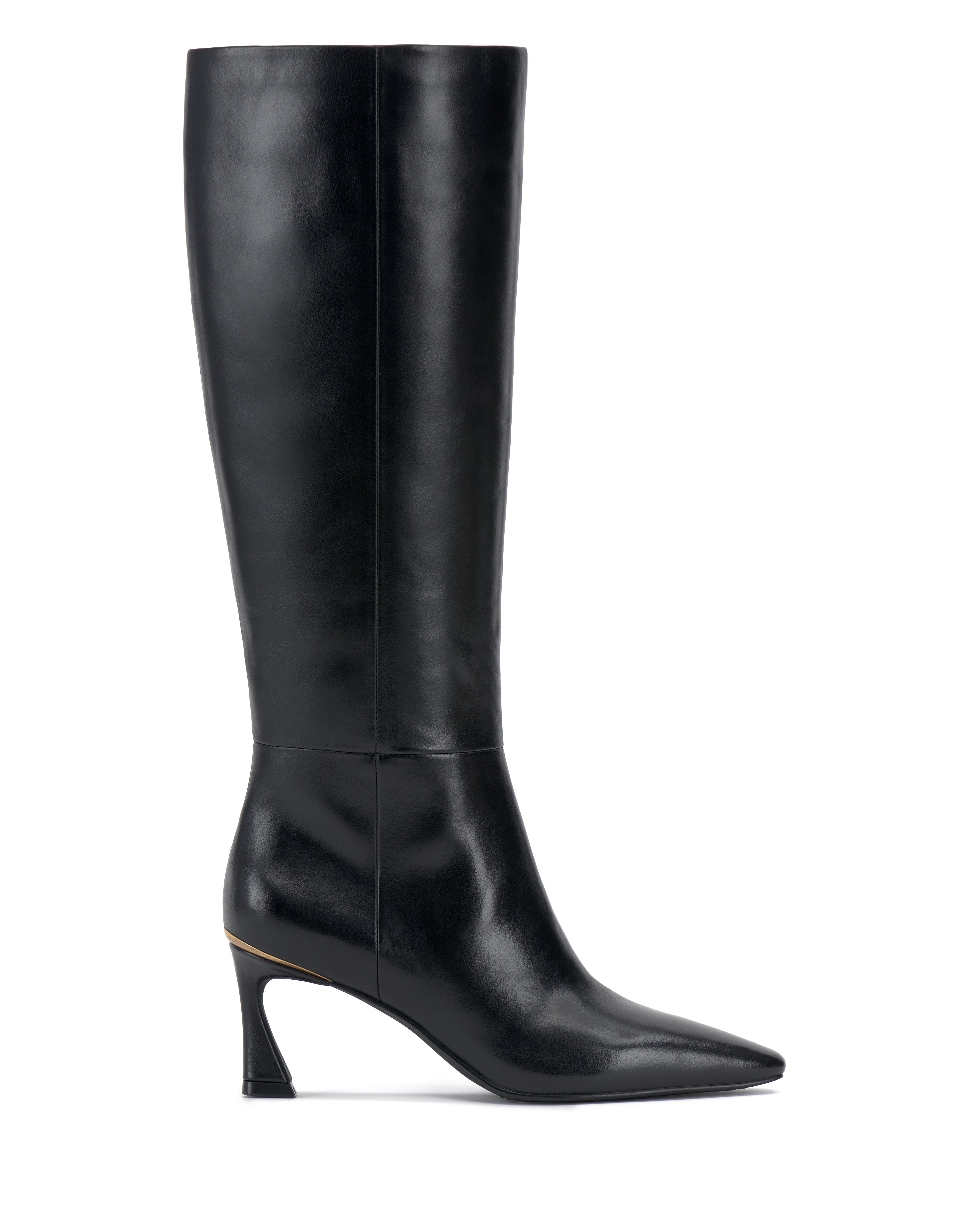 Flared Heel Sutton Boot with Soft Snip Toe | Sleek Tall Boot