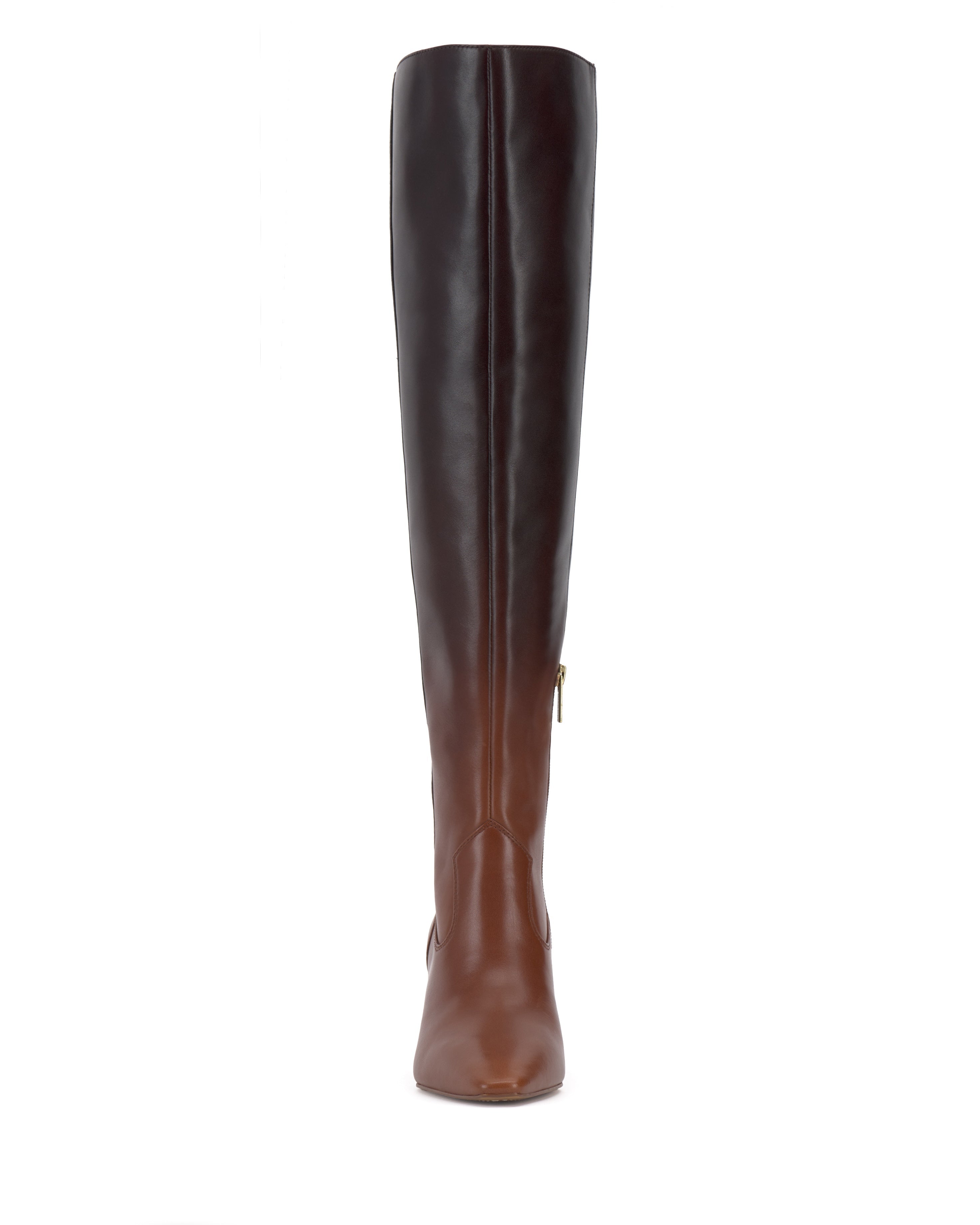 Wide Calf Over the Knee Boots with Pointed Toe & Stacked Heel | Shalie