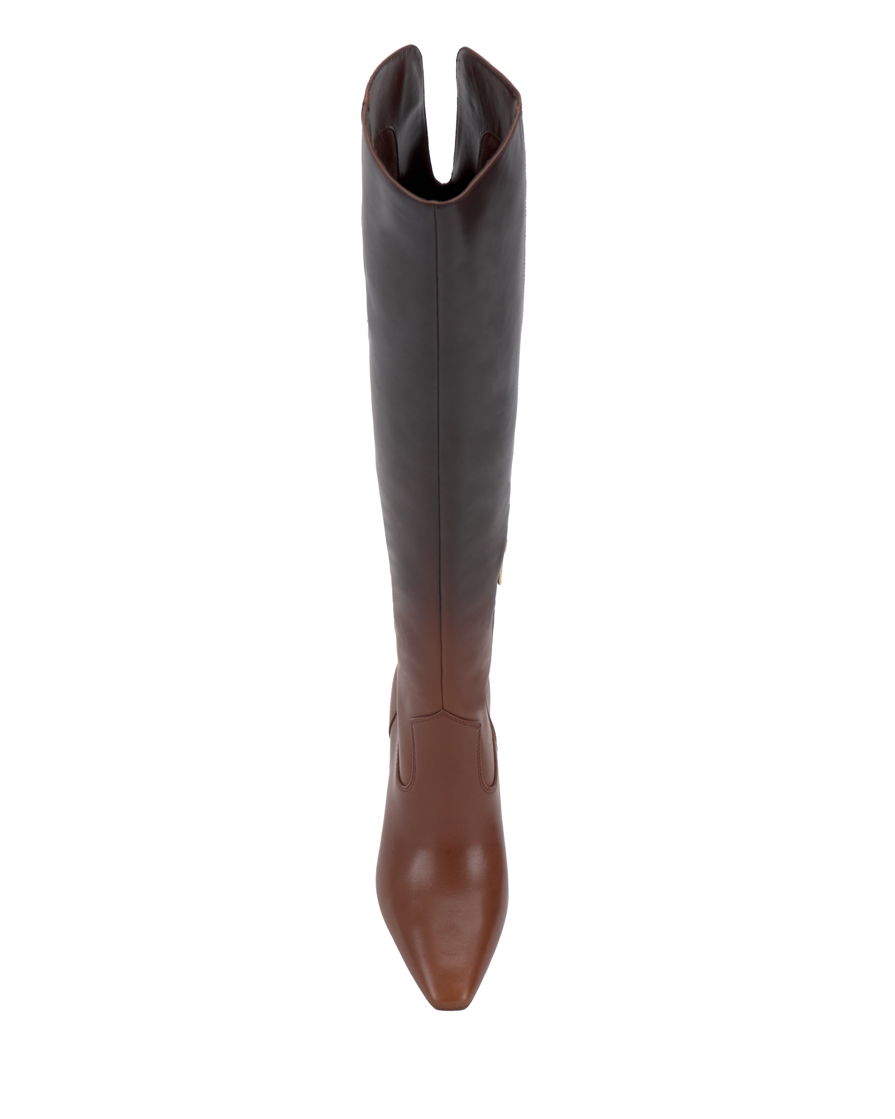 Wide Calf Over the Knee Boots with Pointed Toe & Stacked Heel | Shalie