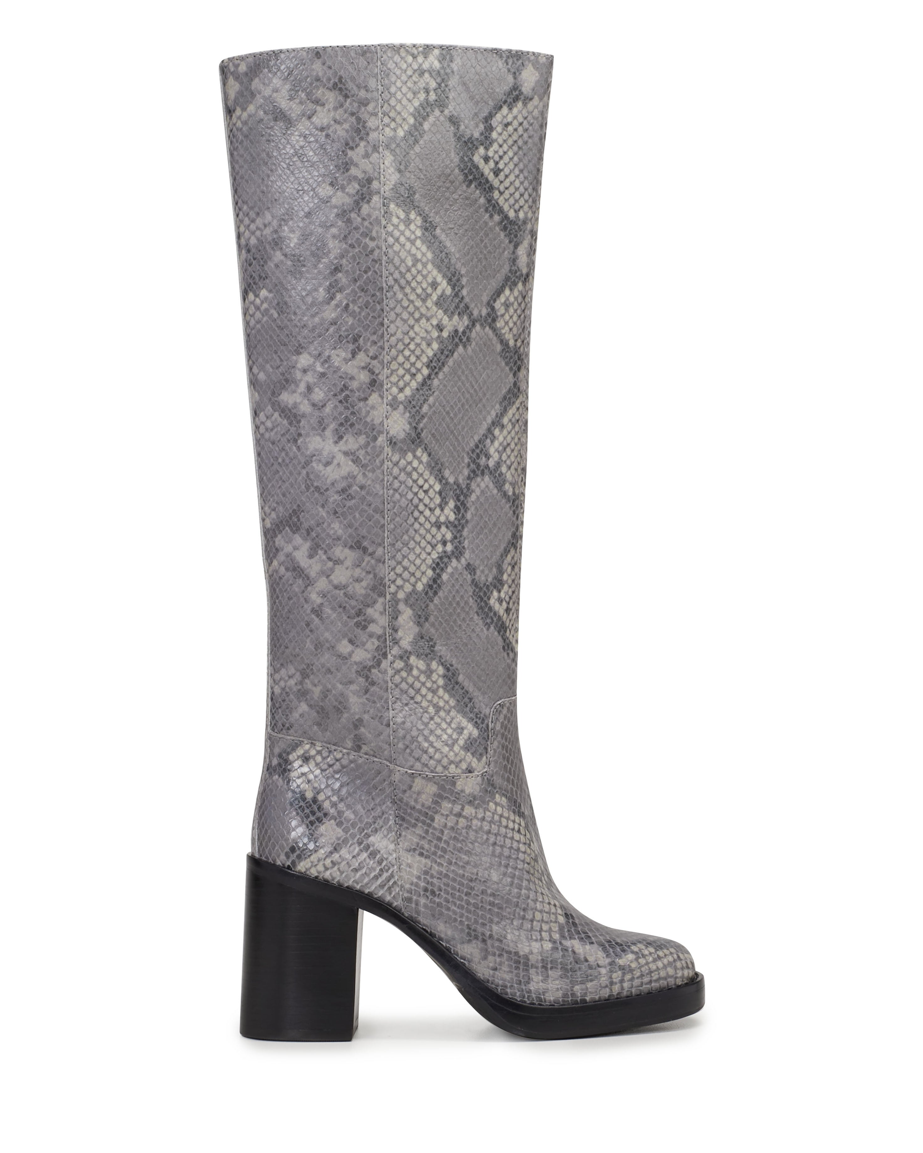Wide Calf Boots with Chunky Heel & Padded Footbed | Gibi