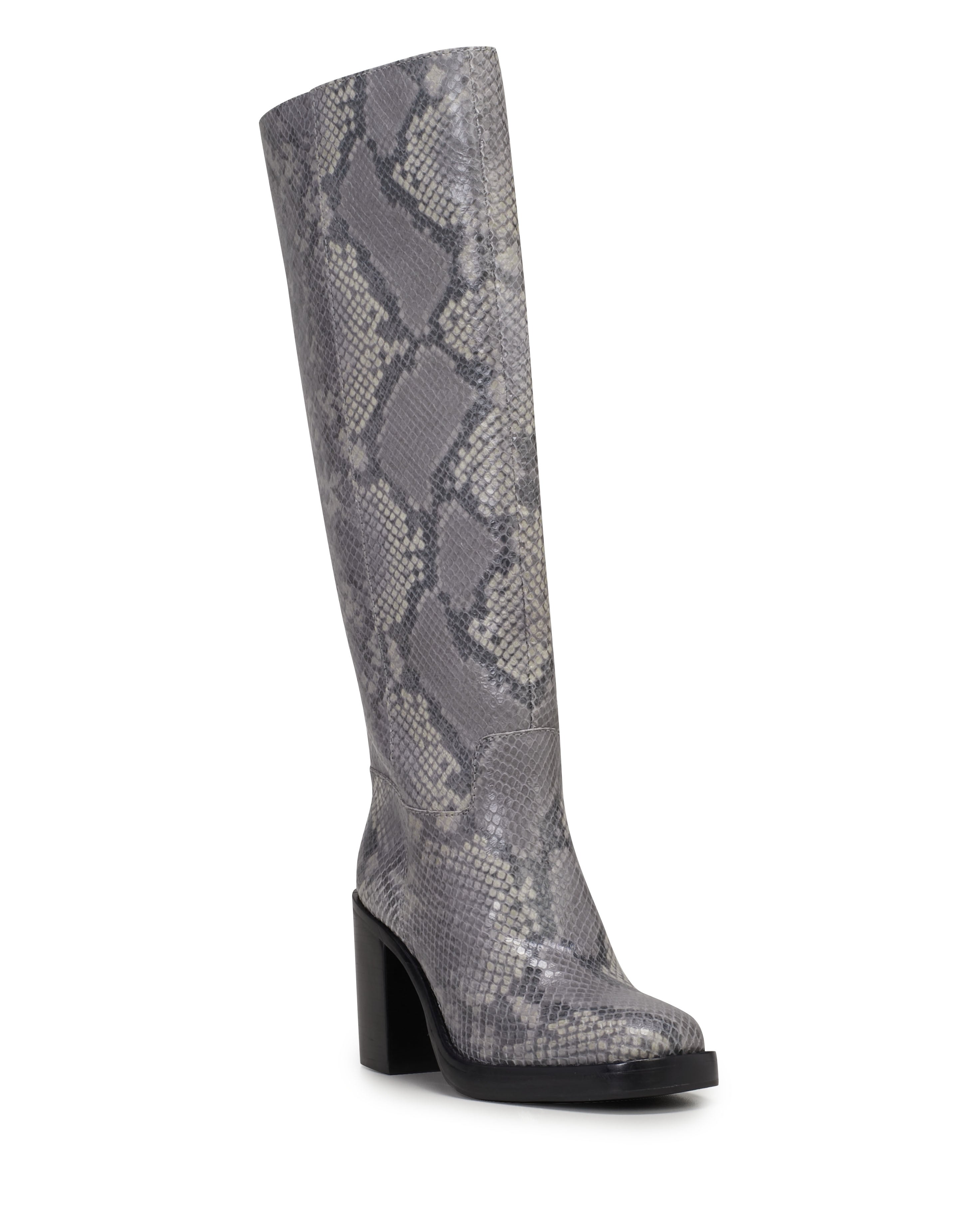 Wide Calf Boots with Chunky Heel & Padded Footbed | Gibi