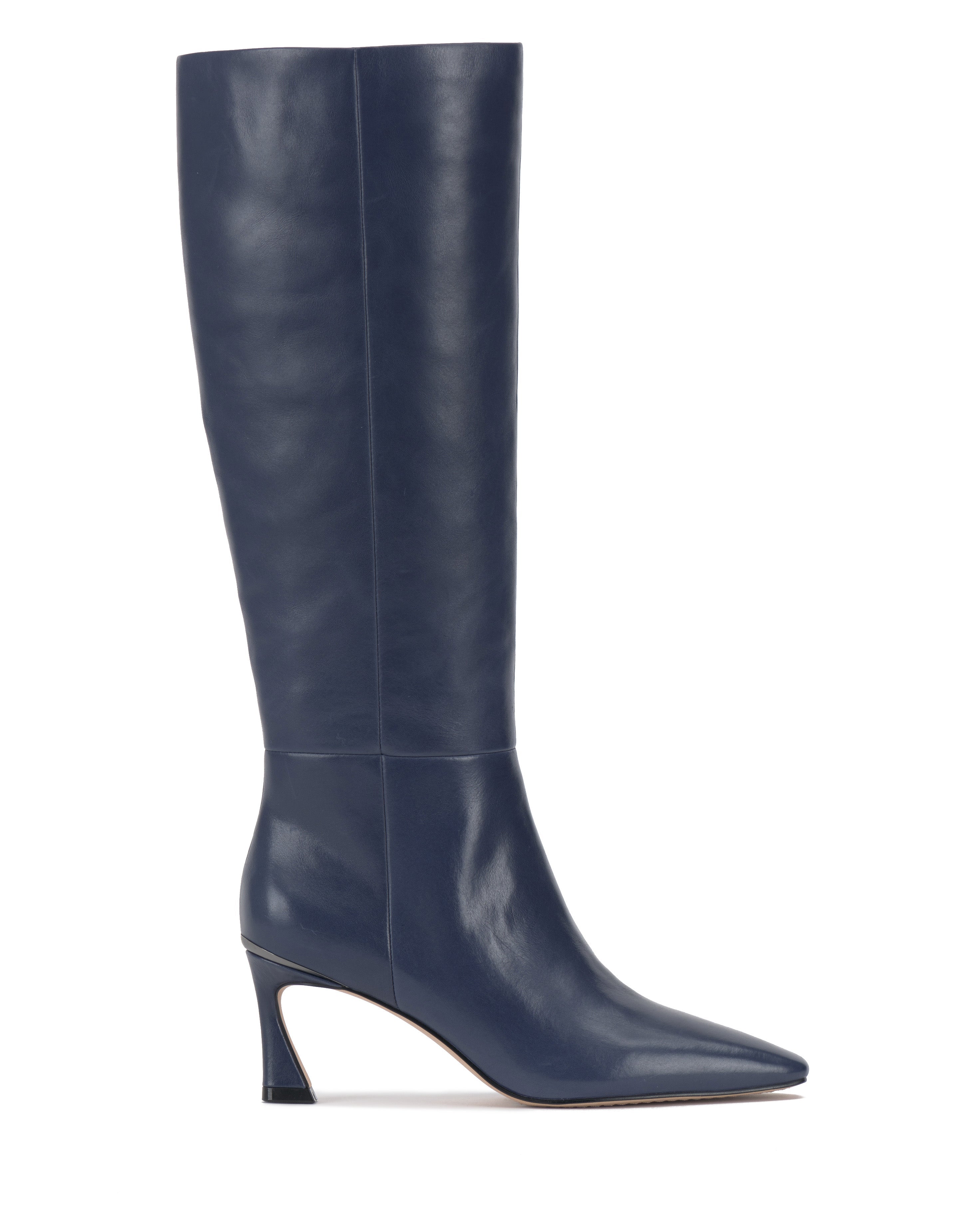 Narrow Calf Boot with Flared Heel & Snip Toe | Sutton