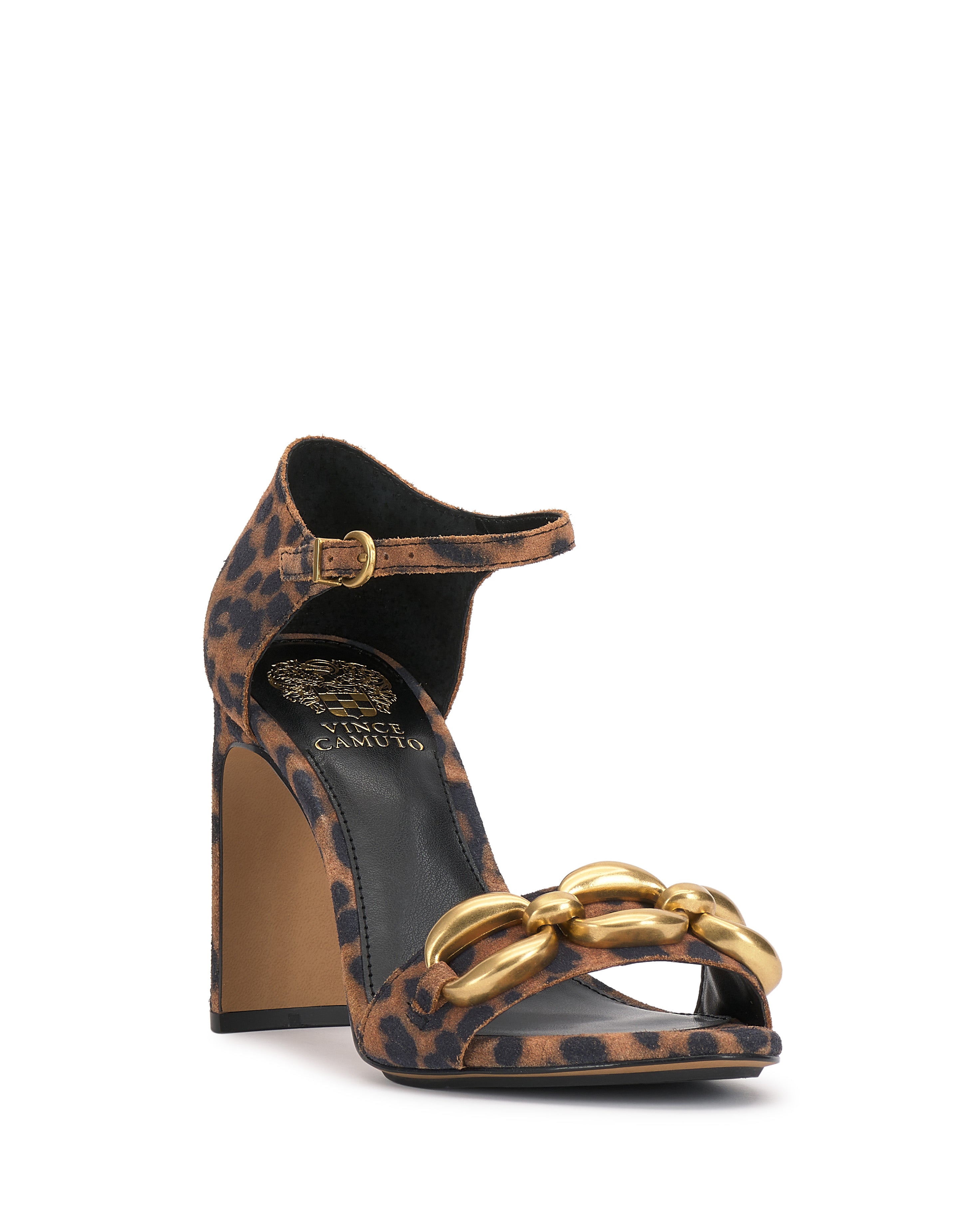 Flat Block Heel Sandals with Skinny Ankle Strap | Aurelia