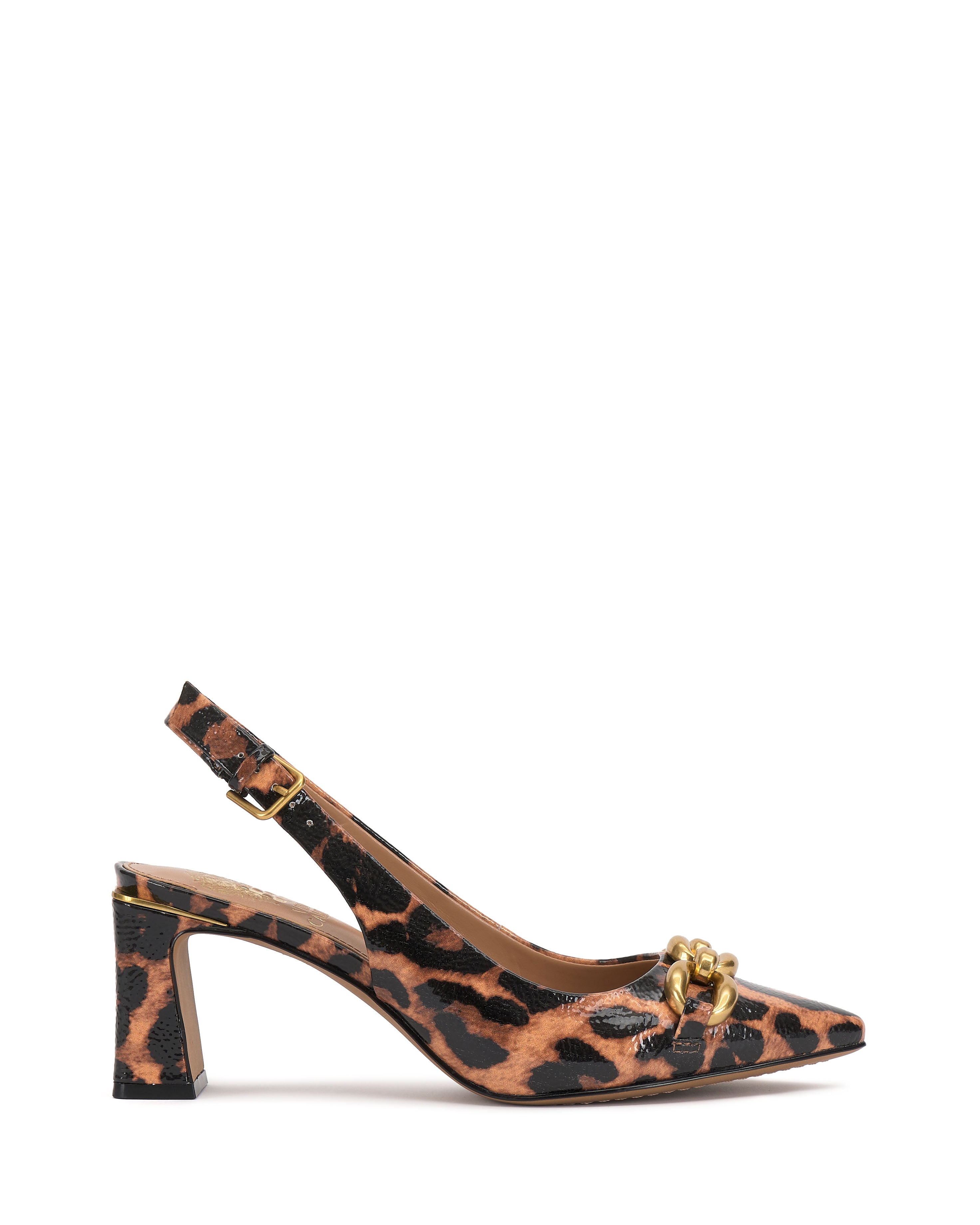 Chic Slingback Pumps with Chain Detail & Block Heel | Hamden