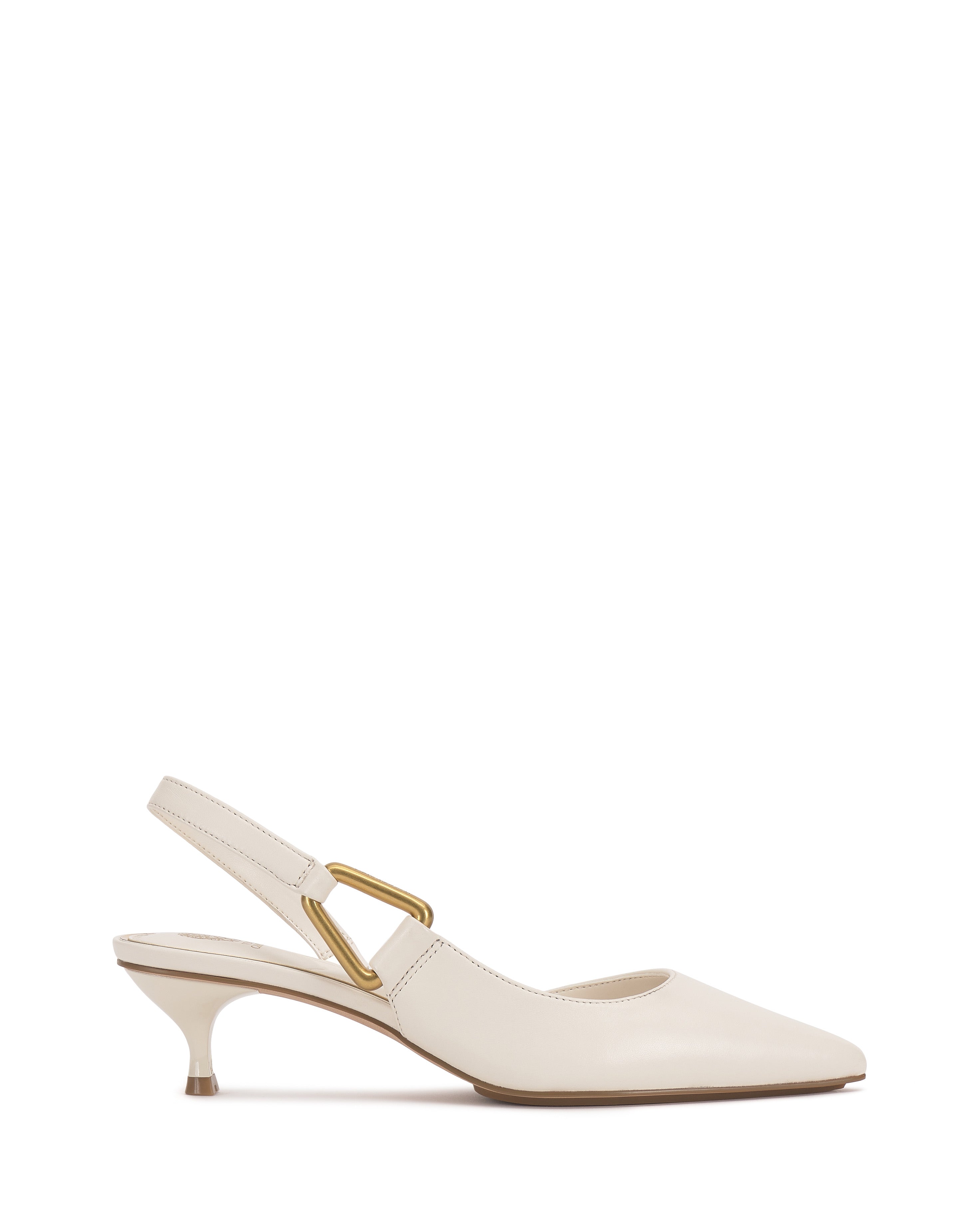 Pointed Toe Kitten Heel Pump with Slingback Strap | Inari