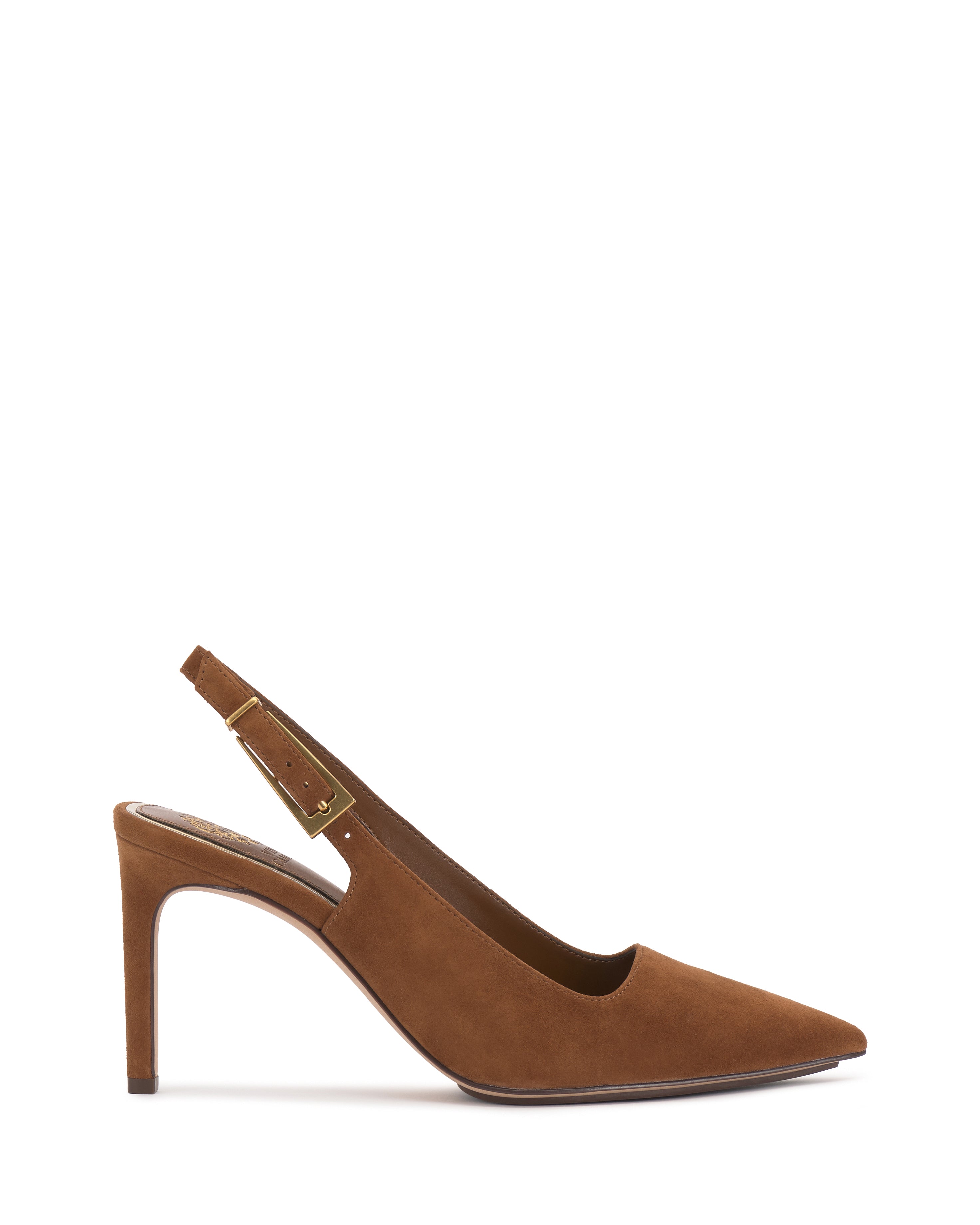 Pointed Toe Slingback Pump with Suede Finish | Brendie
