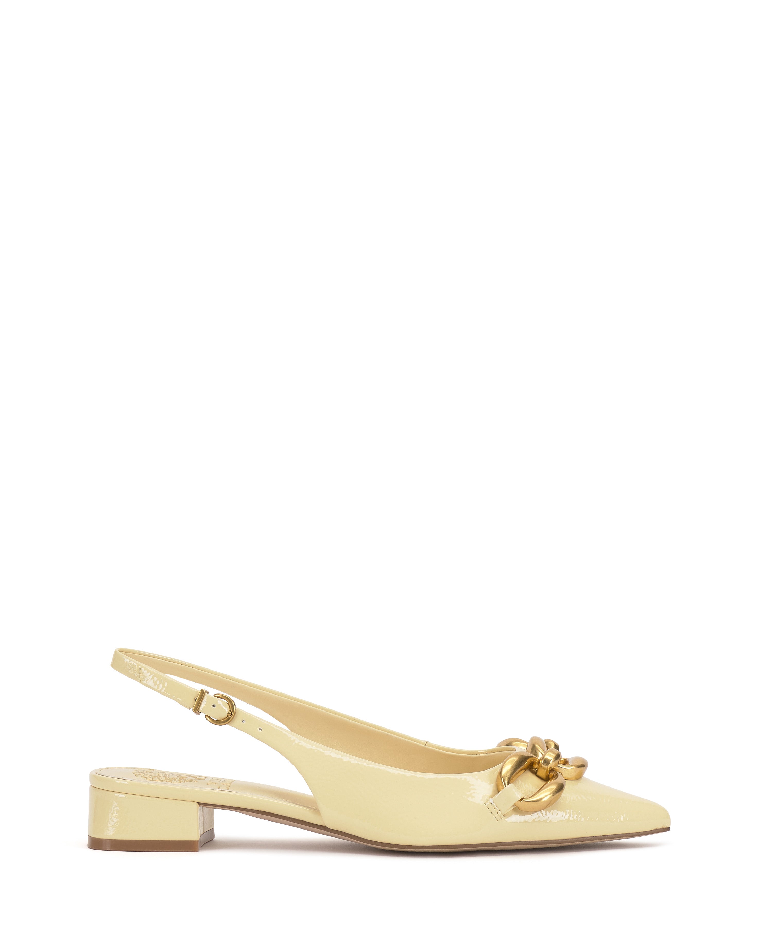 Pointed Toe Slingback Pumps with Chain Accent | Valiey